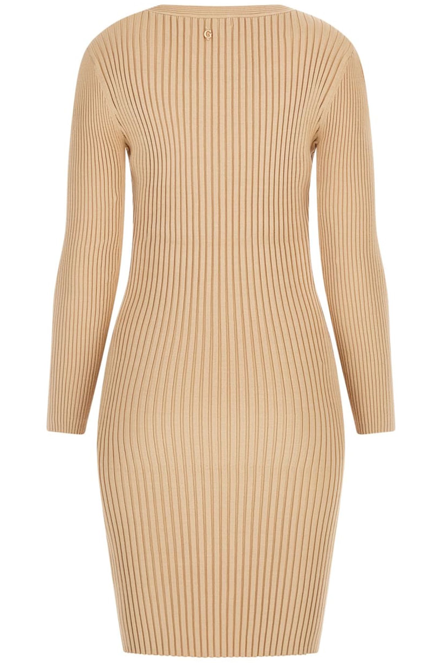 GUESS ECO ES ISABELLA LS DRESS TRAVERTINE SAND MULT 5
