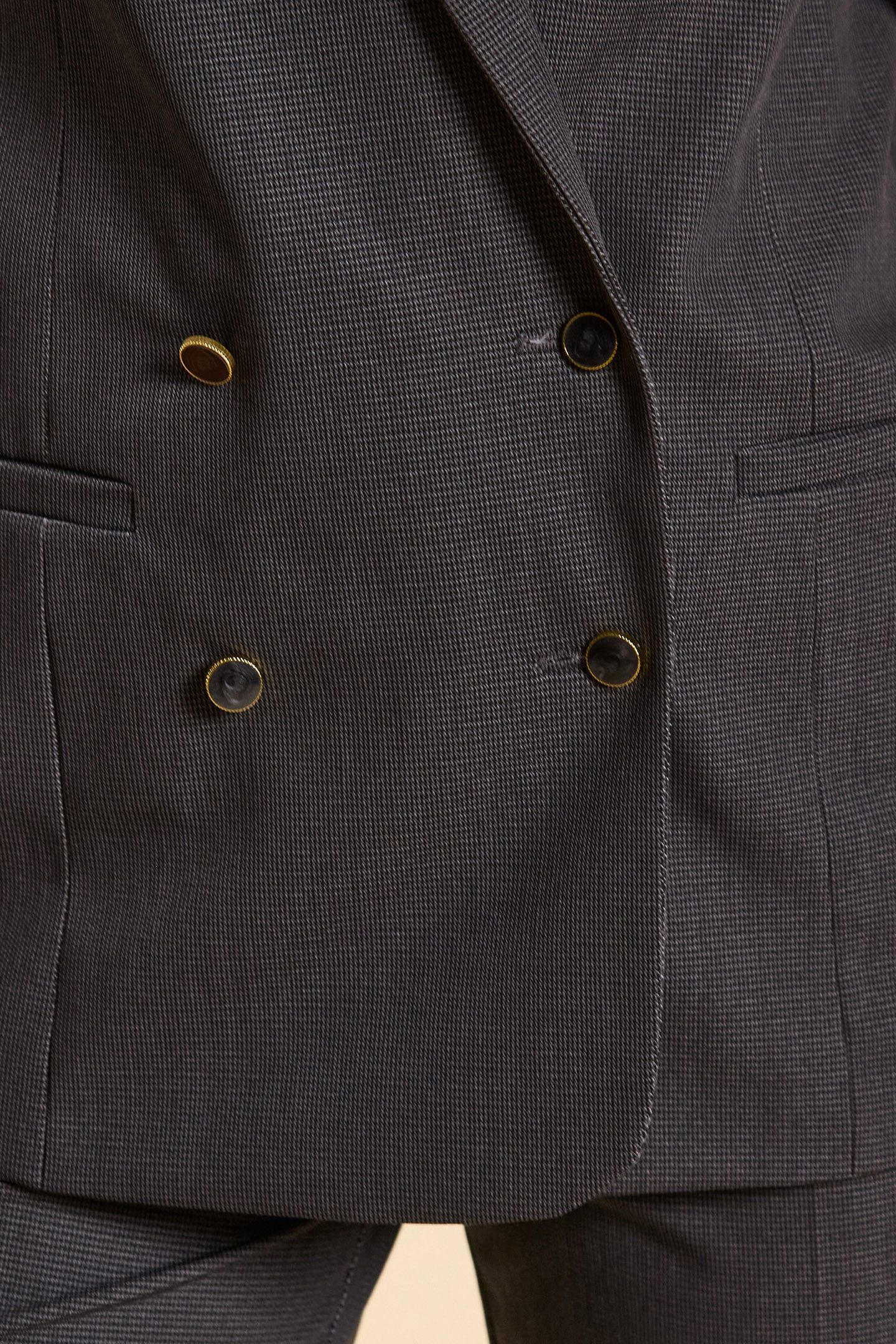 CHARCOAL HOUNDSTOOTH SUIT JACKET ANTHRACITE 6
