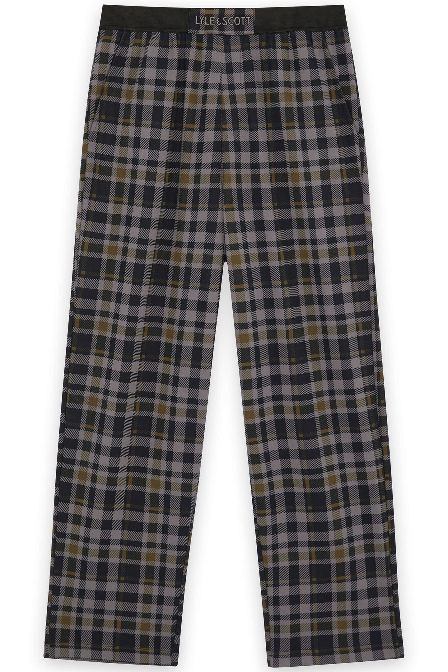 LOUNGEWEAR JERSEY CHECK PANT OLIVE 4