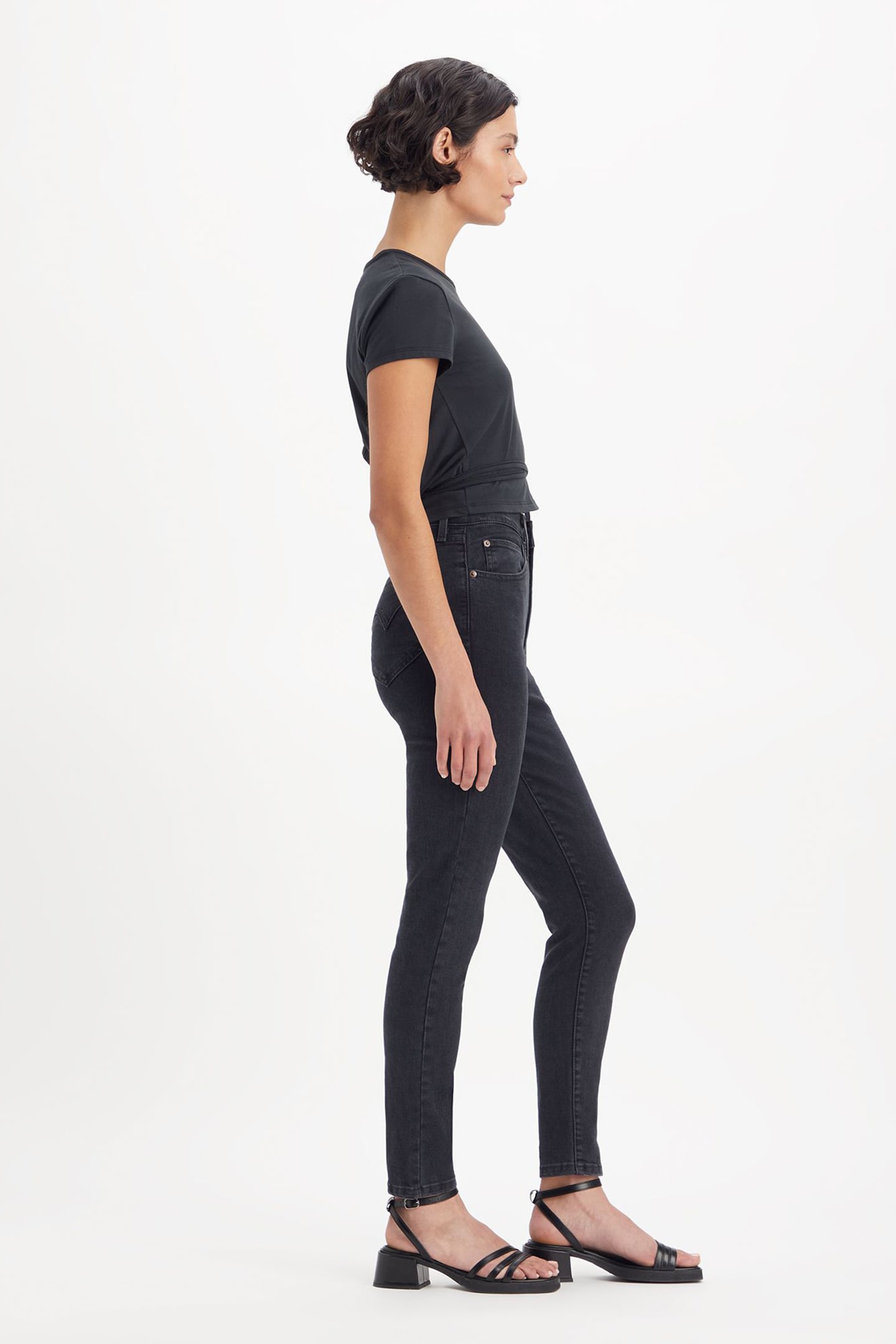 RETRO HIGH SKINNY JEANS BLACK 5