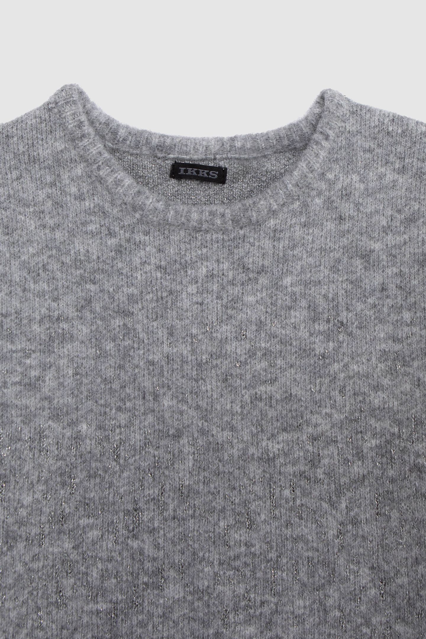 GIRL'S GREY JACQUARD LUREX SWEATER DRESS 6