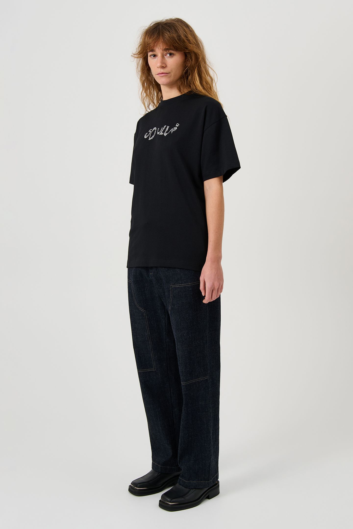 KAI BALDER RHINESTONE T-SHIRT BLACK 1