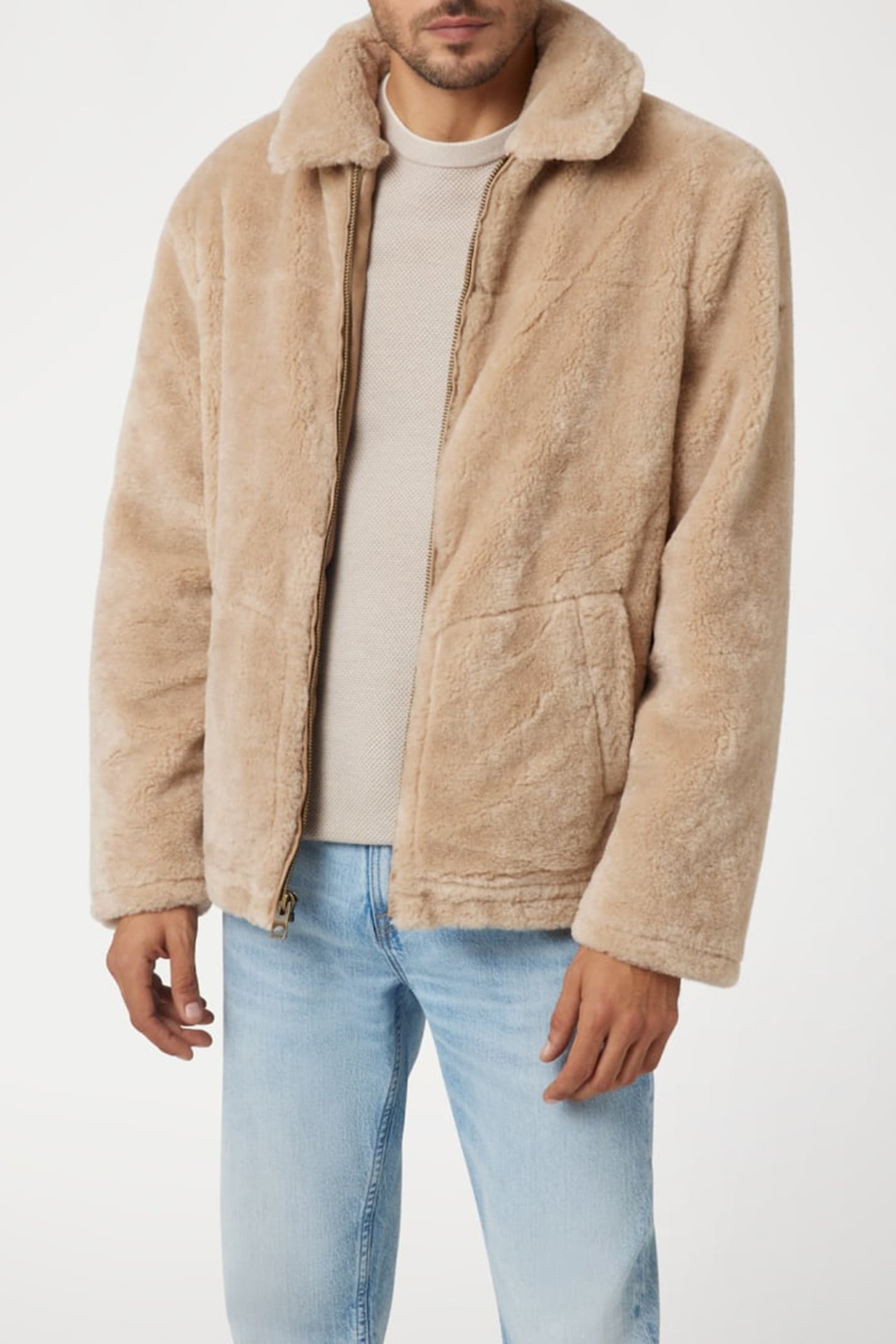 GUESS ECO TEDDY JACKET DESERT MUD 7