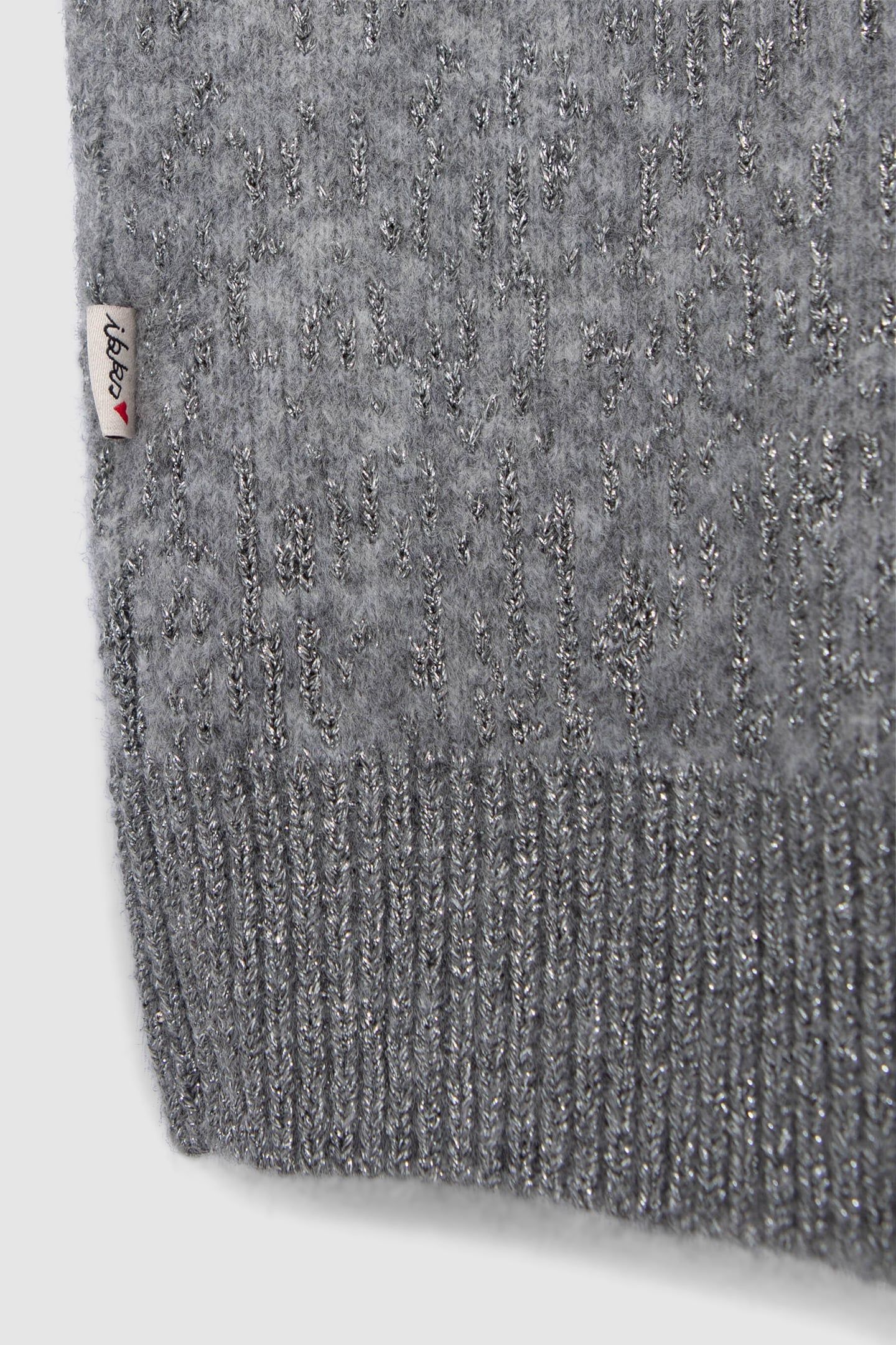 GIRL'S GREY JACQUARD LUREX SWEATER DRESS 4