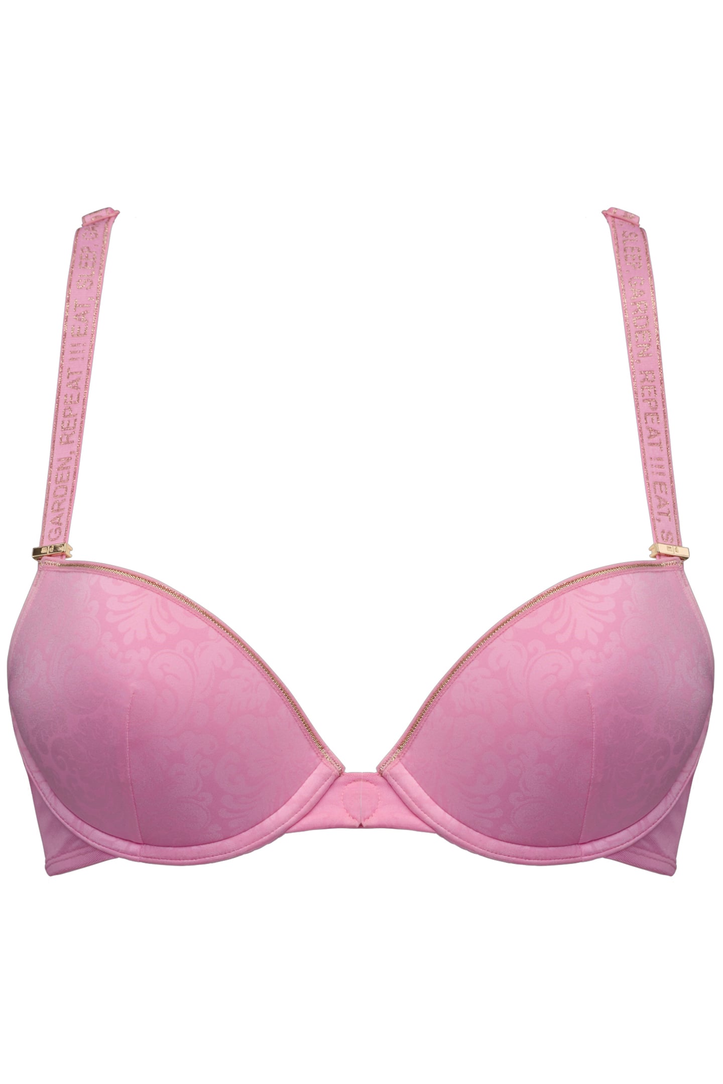 ROCOCO ROYAL PINK AND GOLD PUSH UP BRA 3