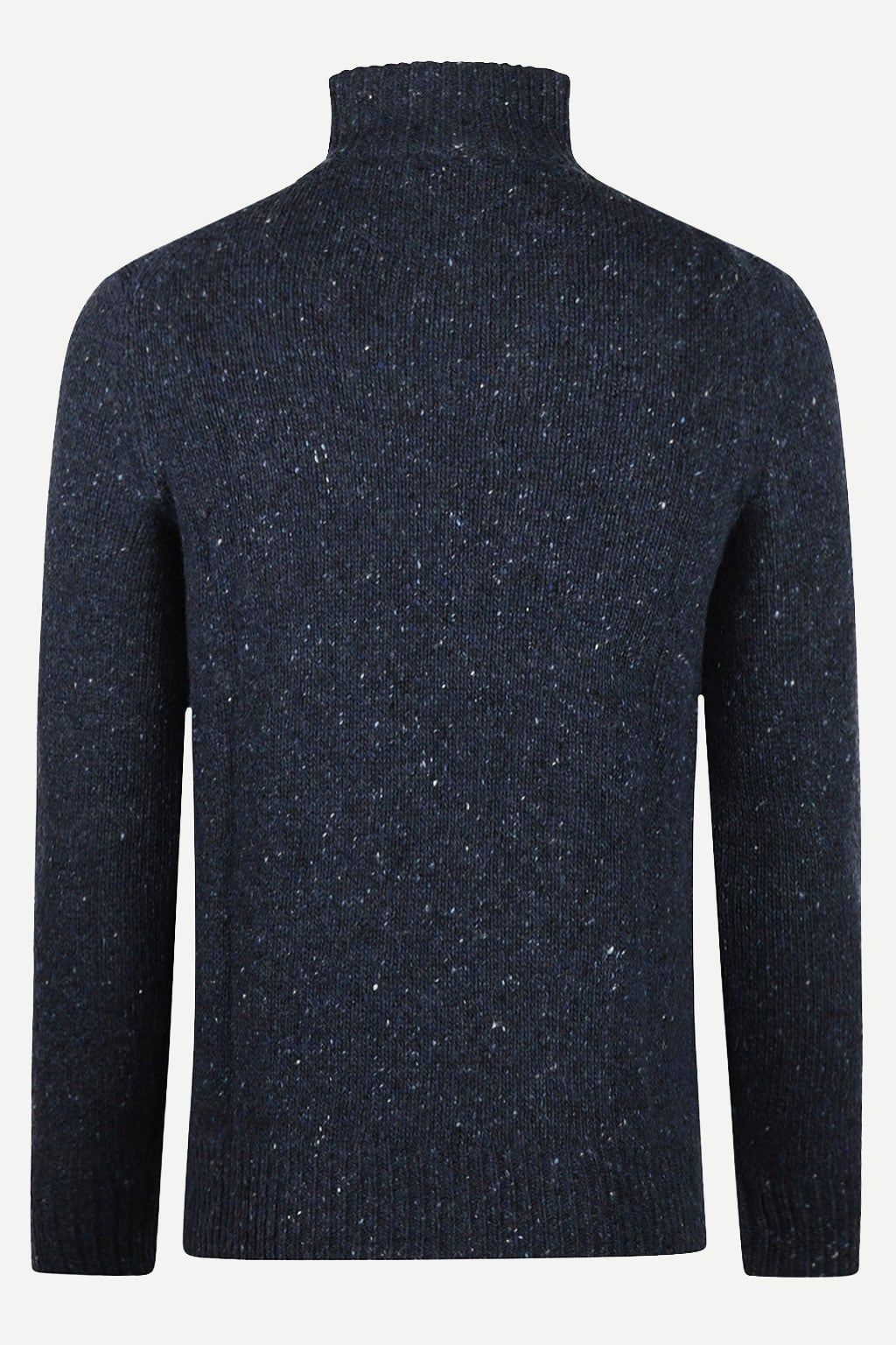ZIP MOCK FISHERMANS SWEATER NAVY 2