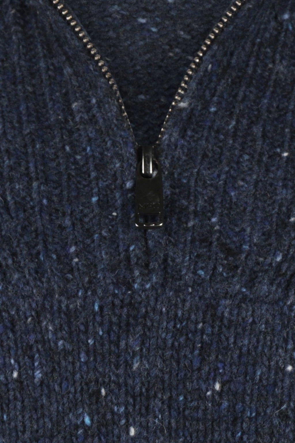 ZIP MOCK FISHERMANS SWEATER NAVY 3
