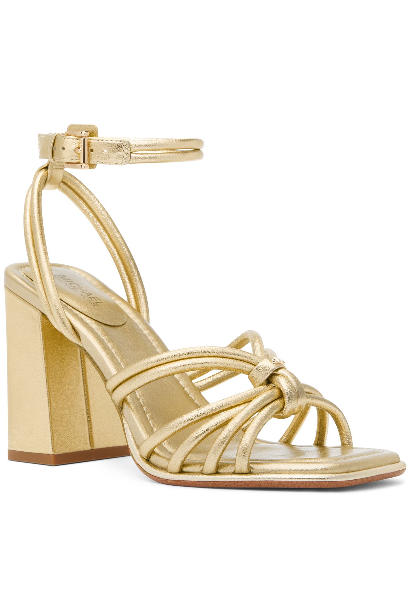 ASHIRTA BLOCK HEEL SANDAL IN  PALE GOLD 2