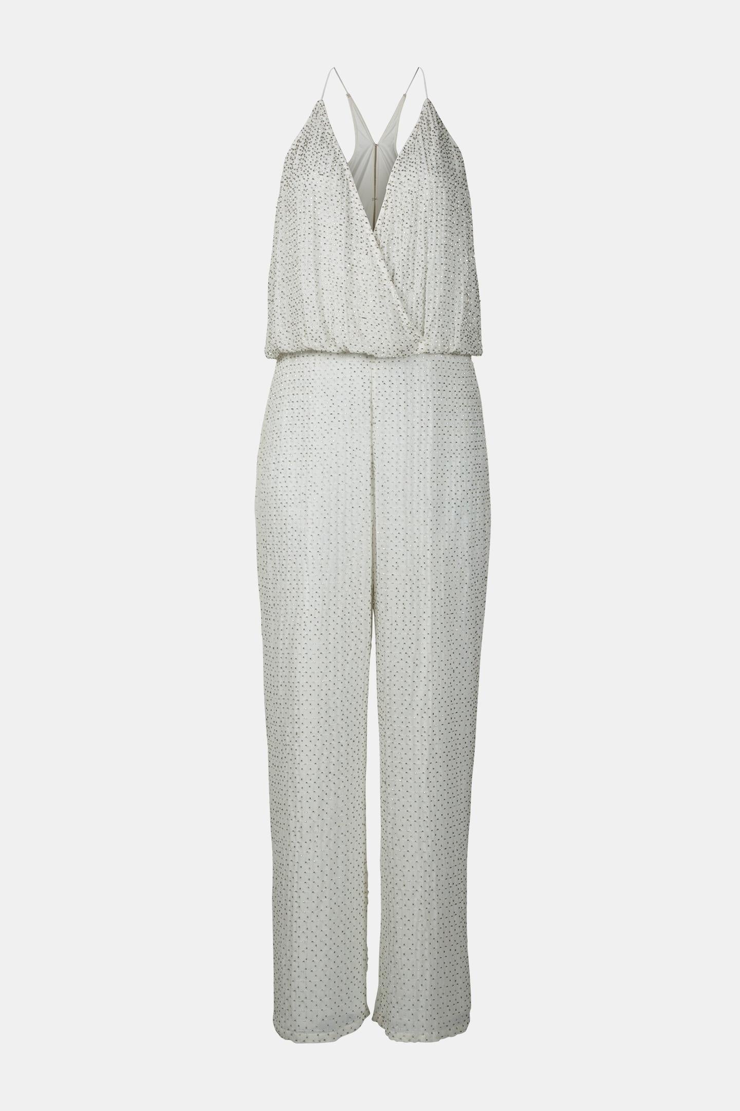 CLARA EMBELLISHED STRPY JUMPST WHITE 3
