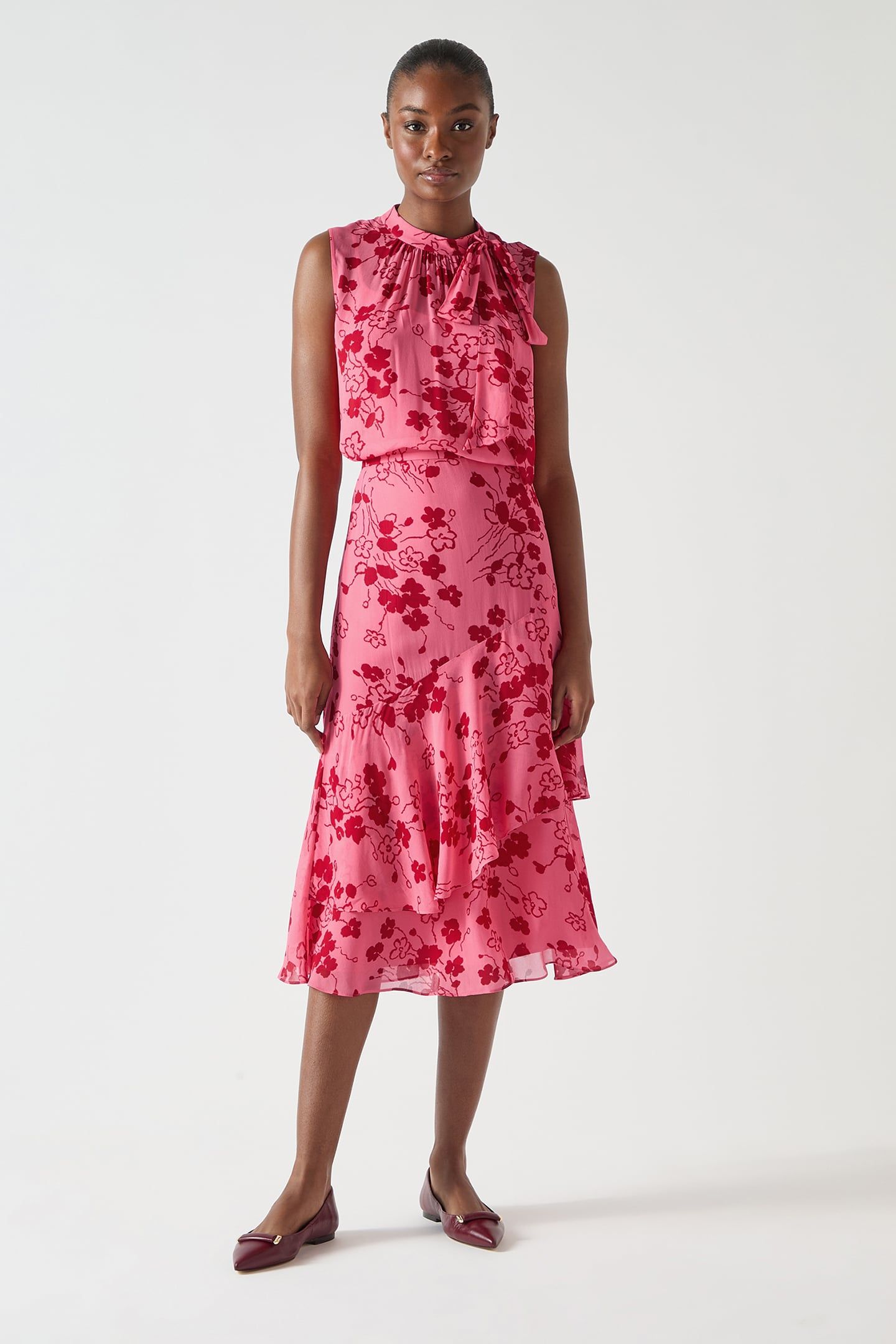 SK RHODA TIERED SKIRT PINK 1