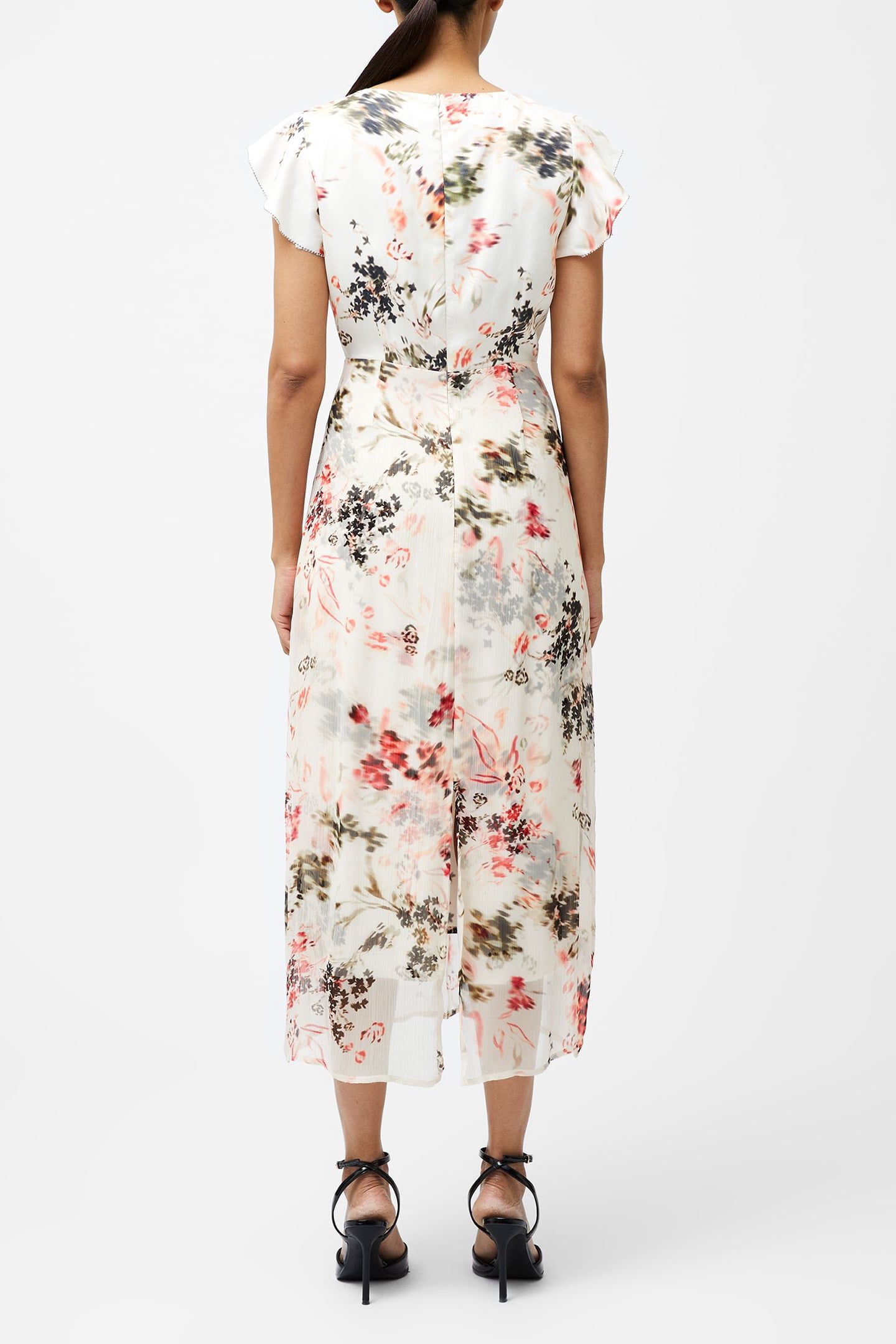 CANDICE SATIN GGT OVERLAY DRES CREAM/SCARLET RED MU 2