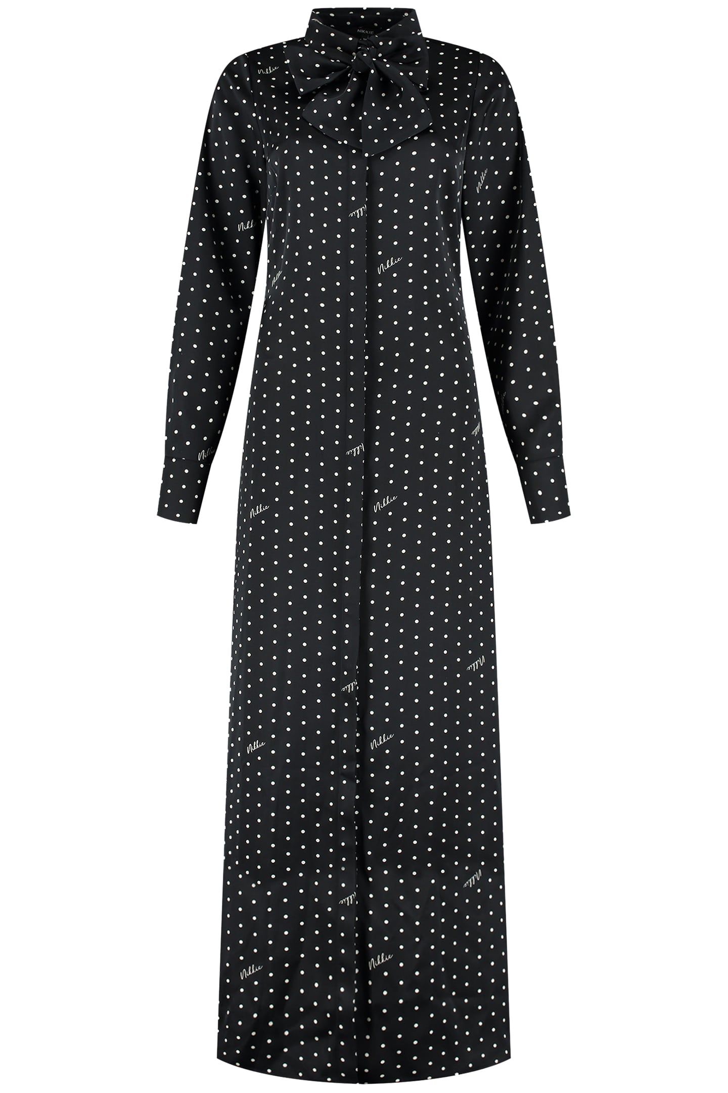 HALYCH SATIN MAXI DRESS BLACK 2