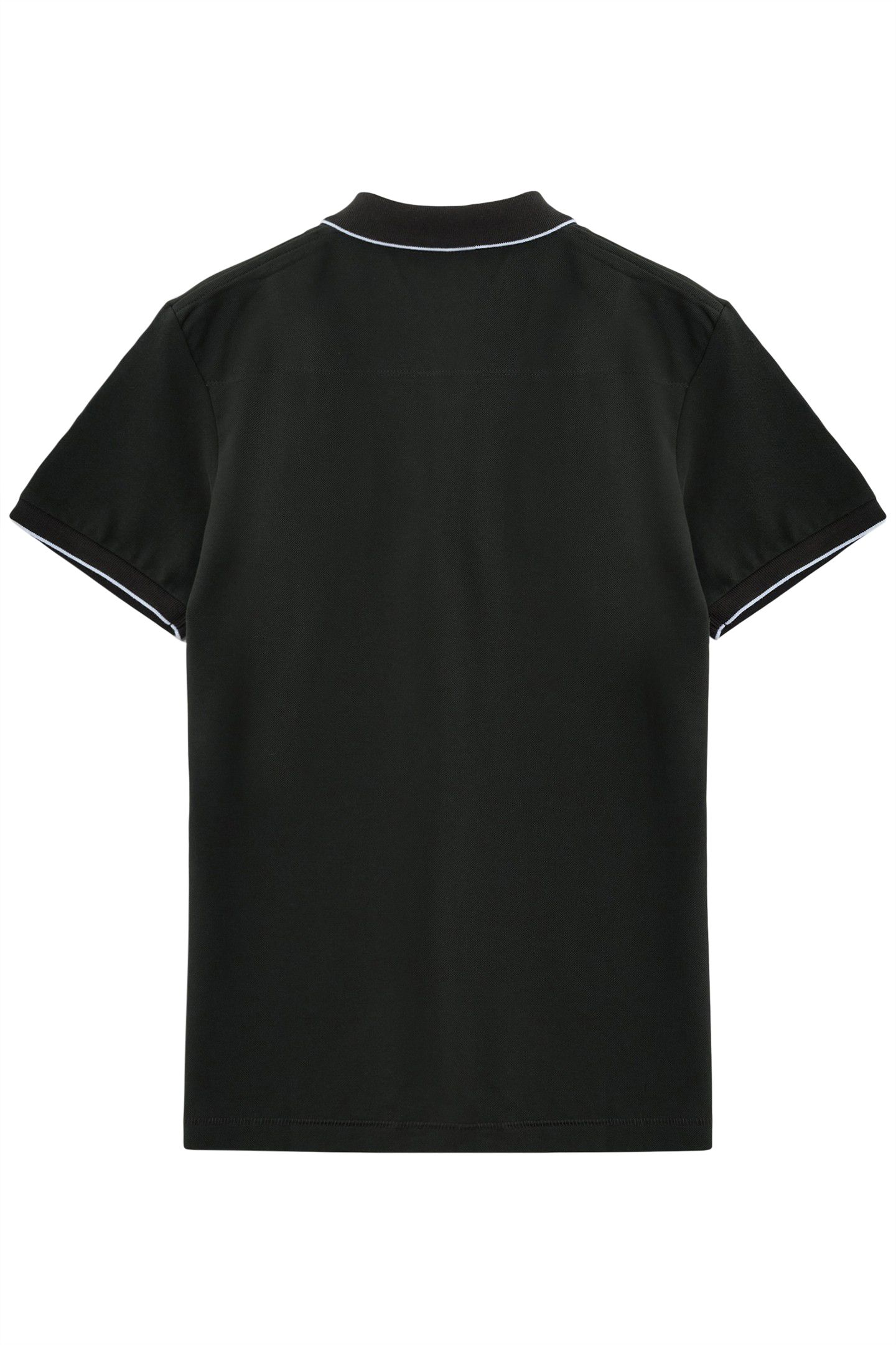 SINGLE TIPPED PIQUE POLO DK GREEN/WHITE 2