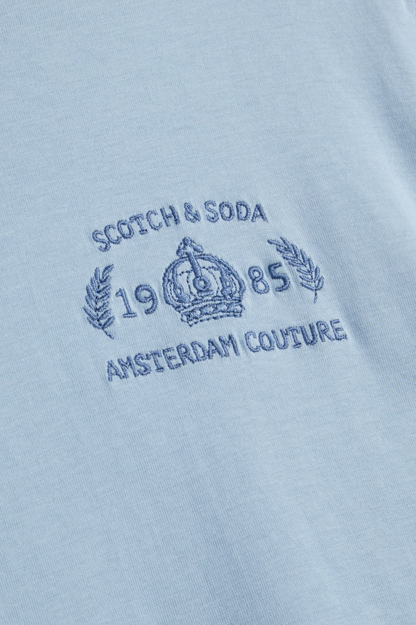 SS ROLL NECK TEE FADED DENIM 3