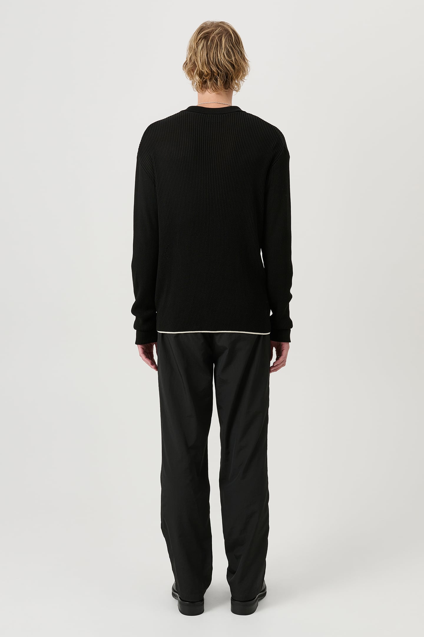 PAUL LONGSLEEVED POLO BLACK MULTI 2