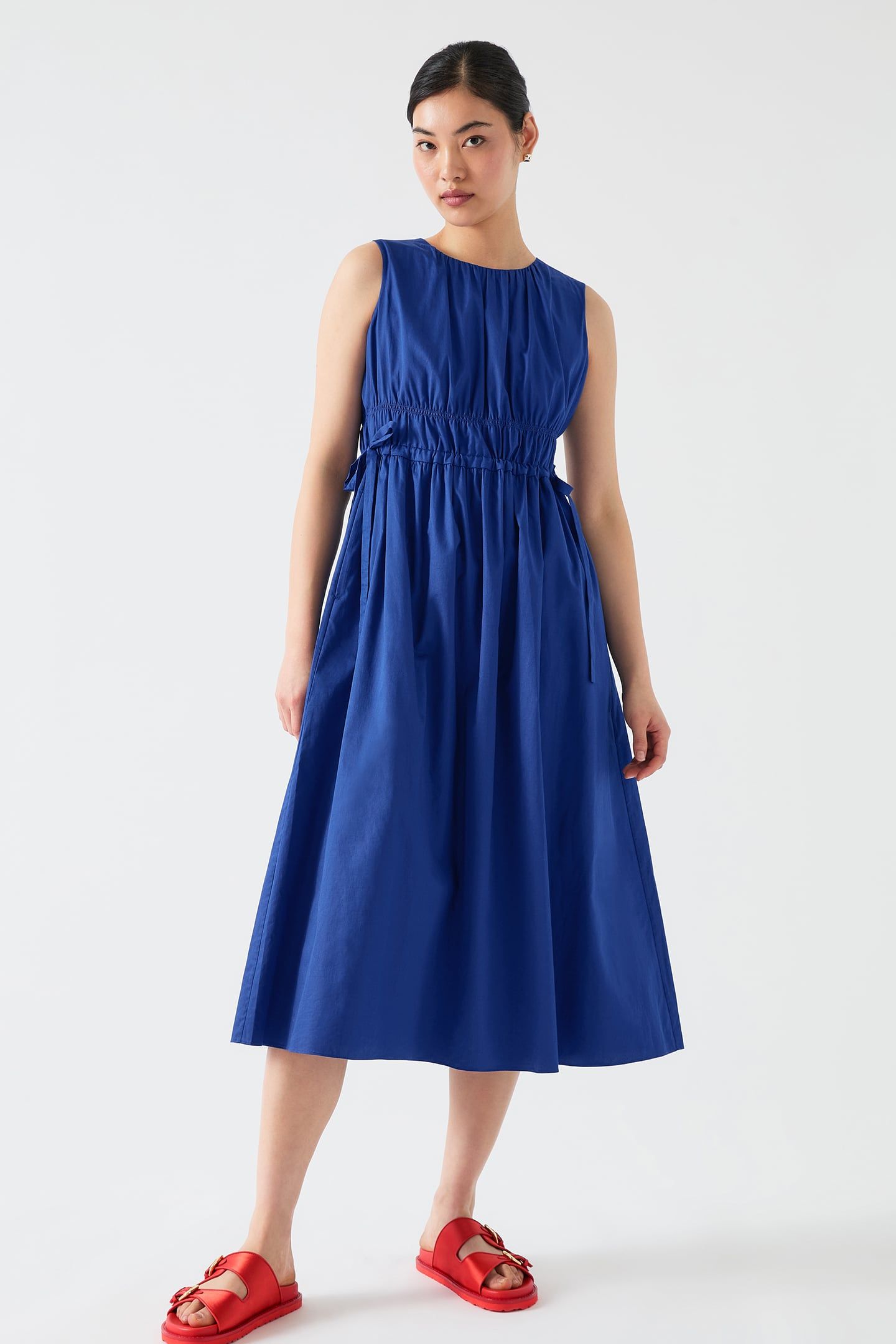 DR LEA TIE WAIST DRESS ULTRA BLUE 4