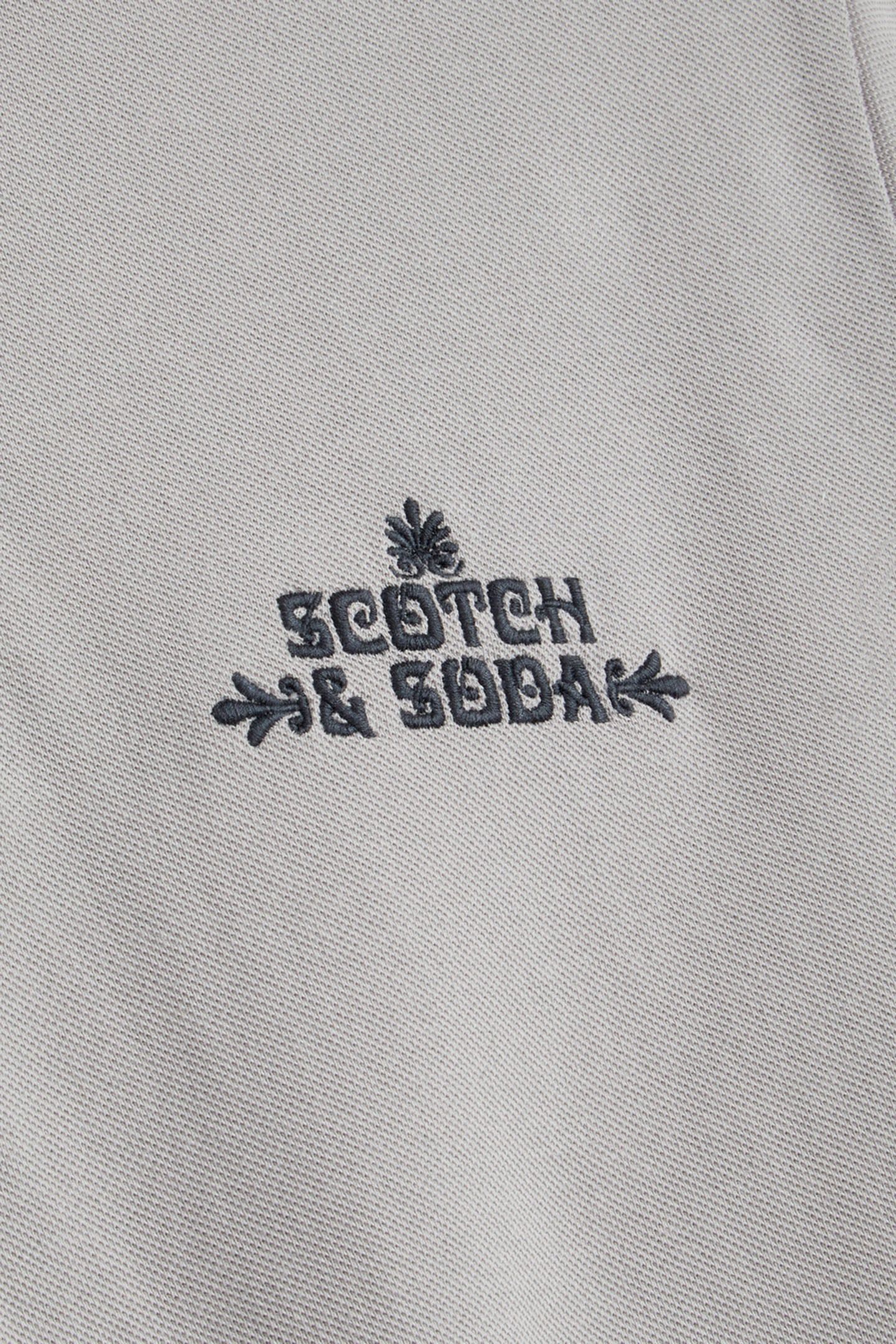 PIQUE SS POLO GREY/PURPLE 3