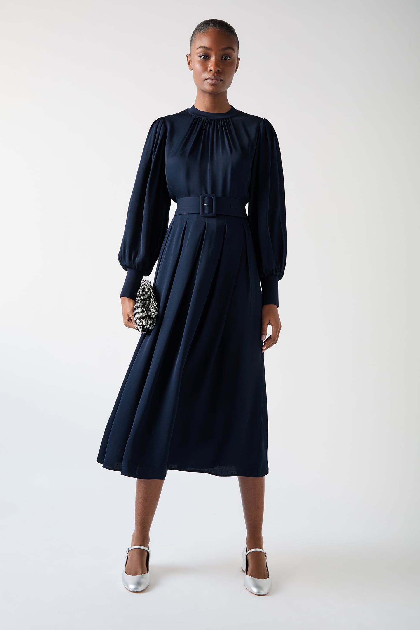 velvet v neck midi dress Ever-Pretty V-Neck Pleated Velvet Midi Evening Dress
