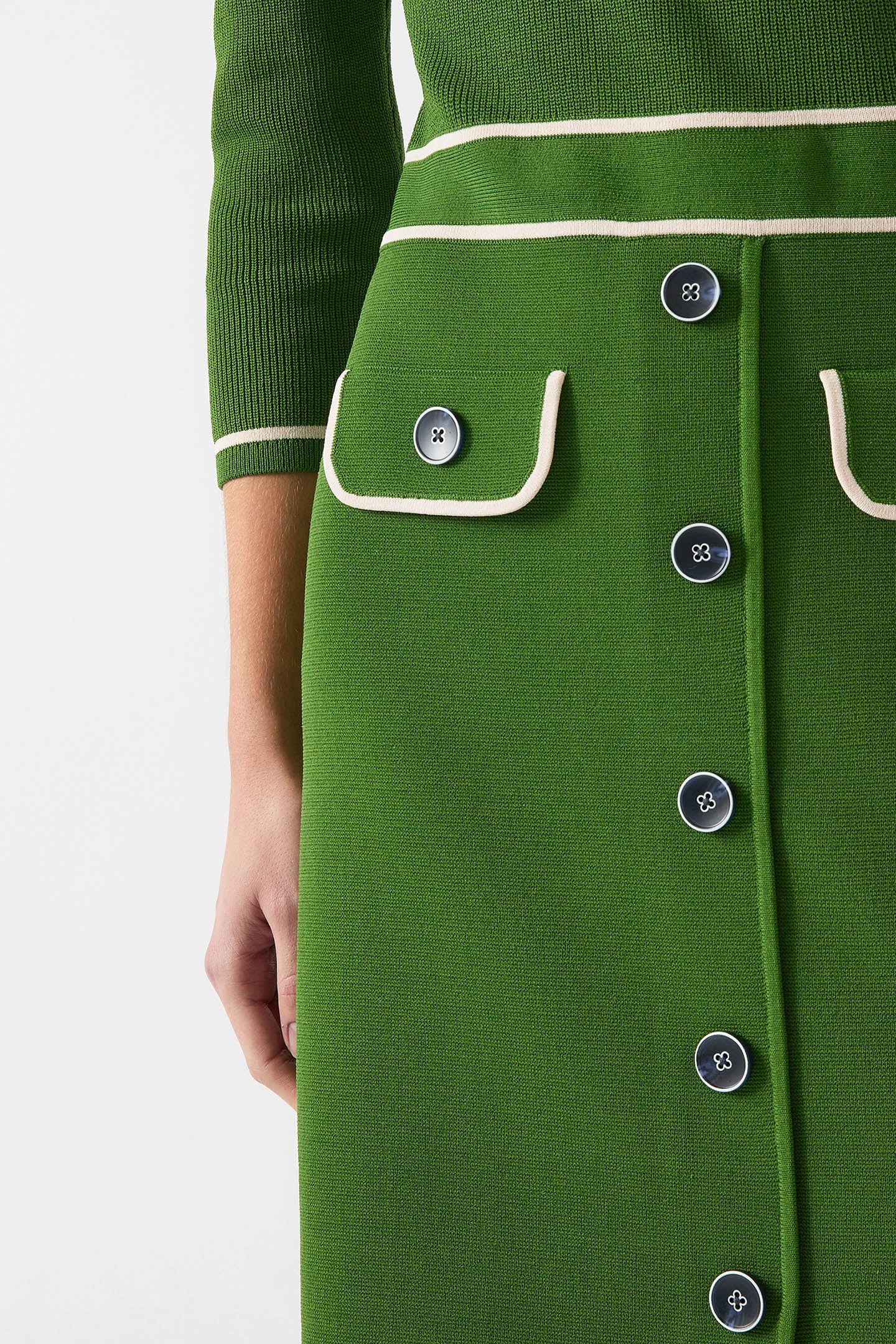 DR CIARA CREW KNIT DRES GREEN 4
