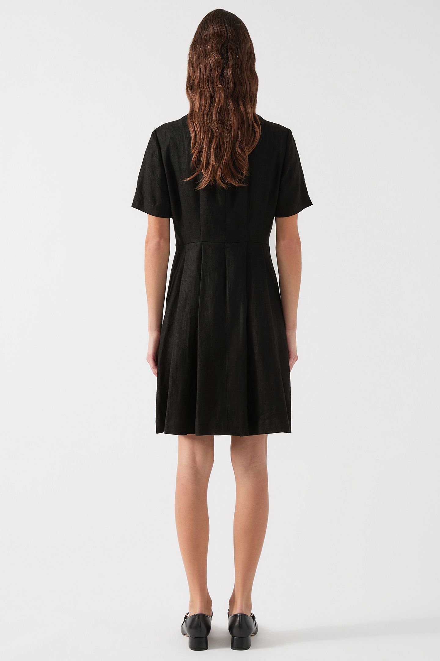 DR LYDIA LINEN DRESS BLACK 2