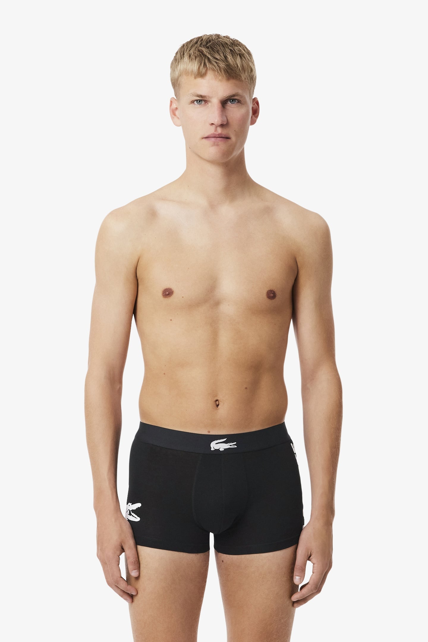 3-PACK STRETCH COTTON TRUNKS BLACK/WHITE-BLACK-BLACK 7