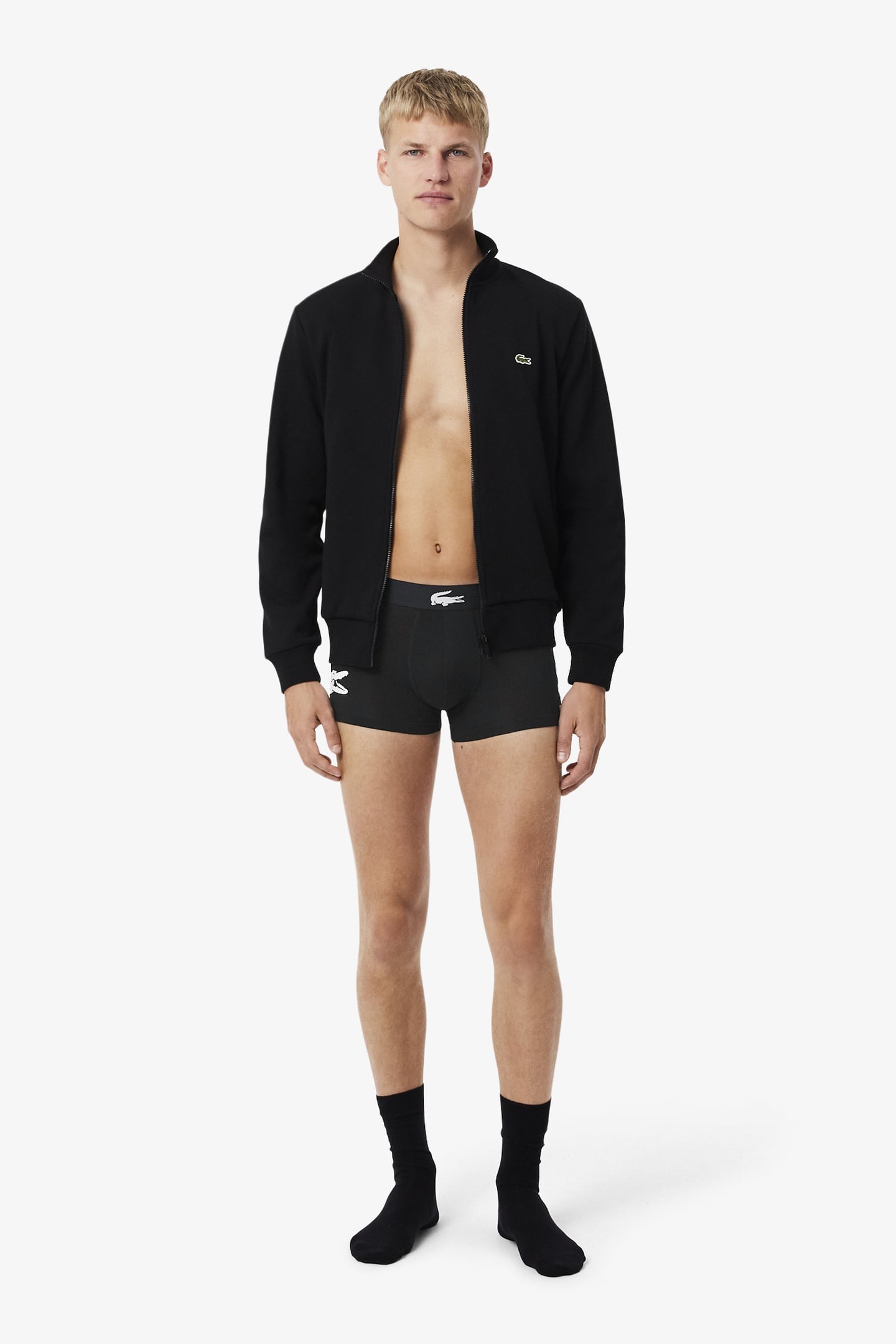 3-PACK STRETCH COTTON TRUNKS BLACK/WHITE-BLACK-BLACK 4