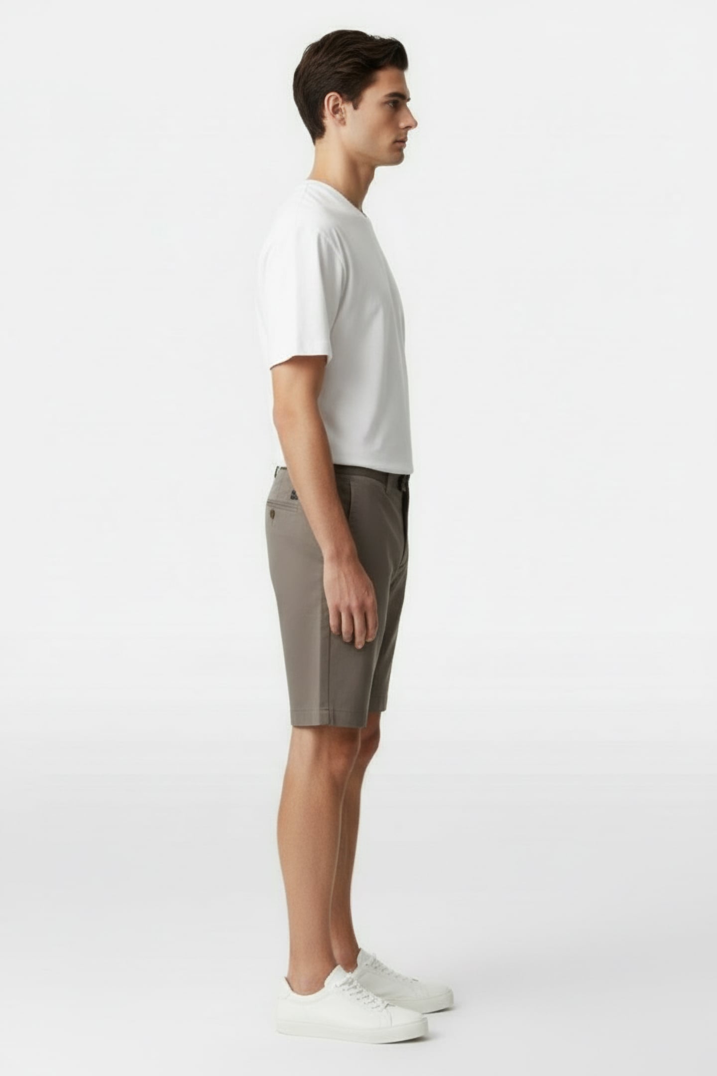 HAMPTON COTTON CHINO SHORTS — TAUPE 3