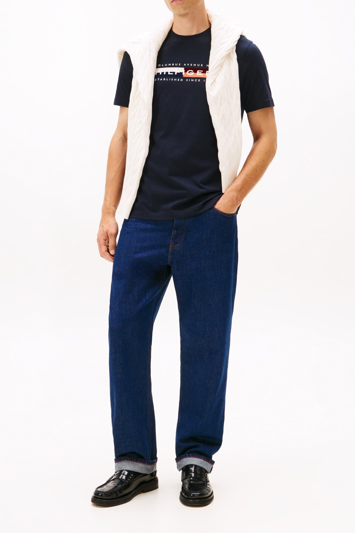 LOGO CREW NECK T-SHIRT DESERT SKY 3