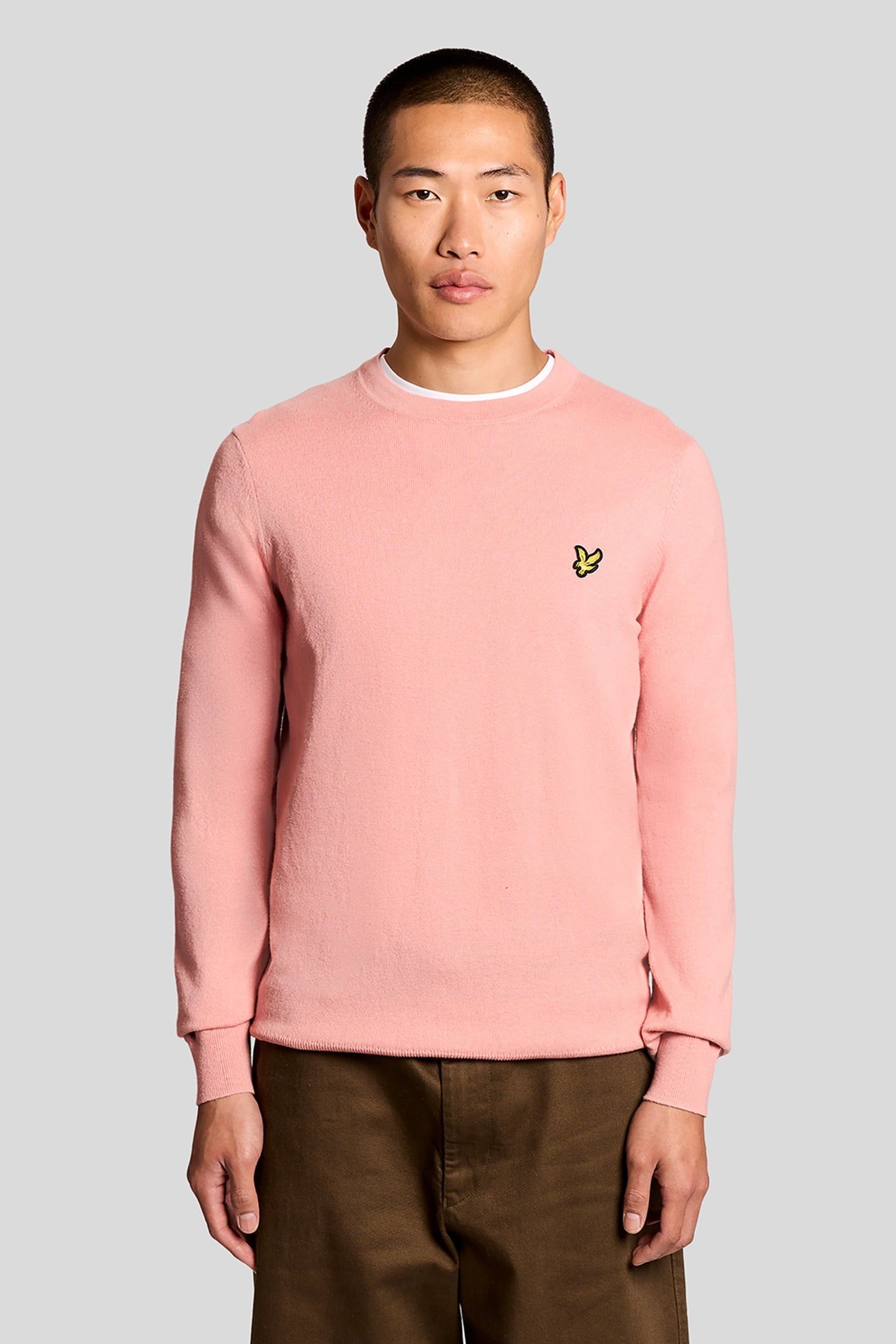 COTTON MERINO CREW NECK JUMPER BLOSSOM 1