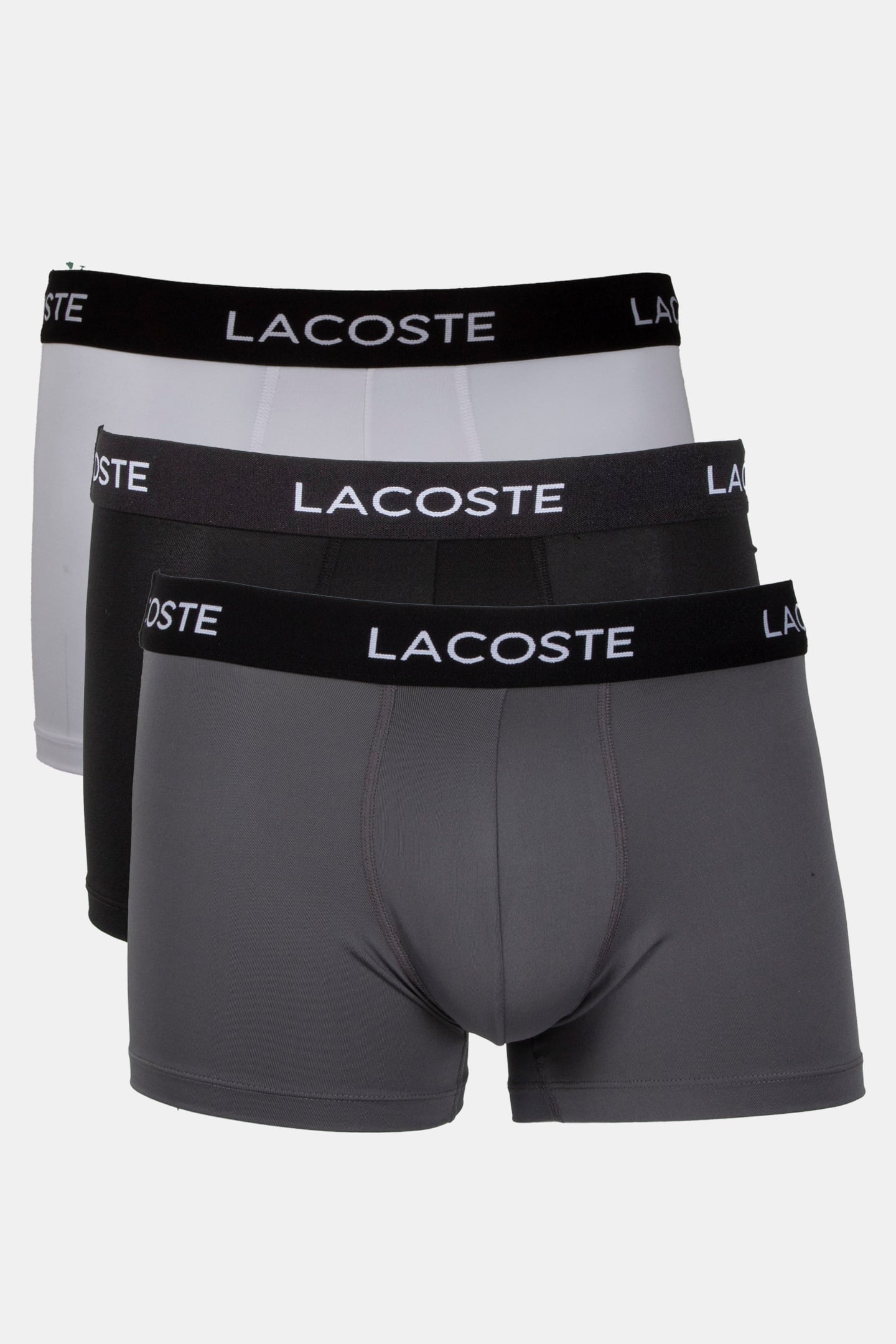 3-PACK MICROFIBER TRUNKS BLACK/LEAD GREY-WHITE 1