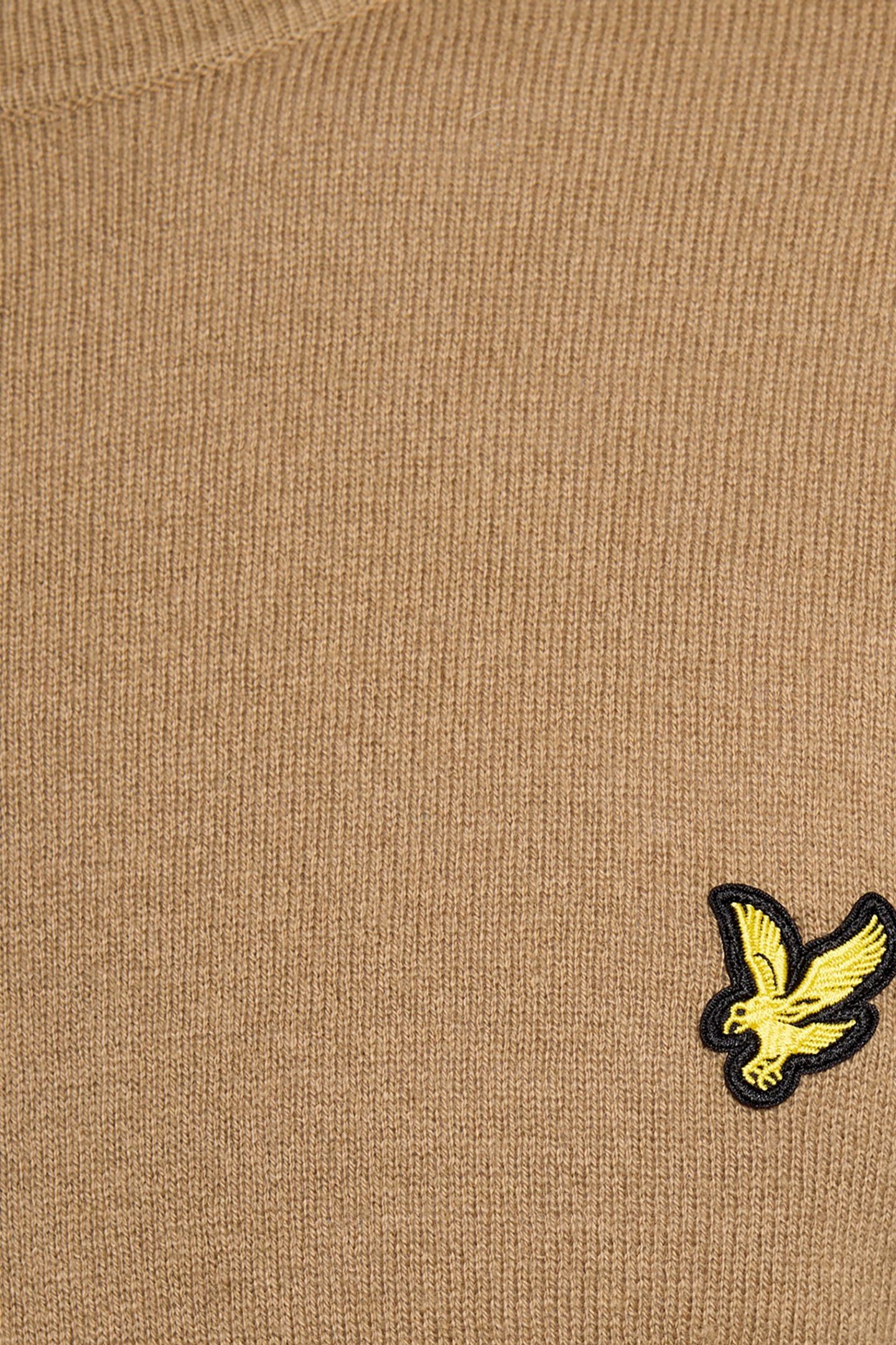 COTTON MERINO CREW NECK JUMPER TIGERS EYE 4