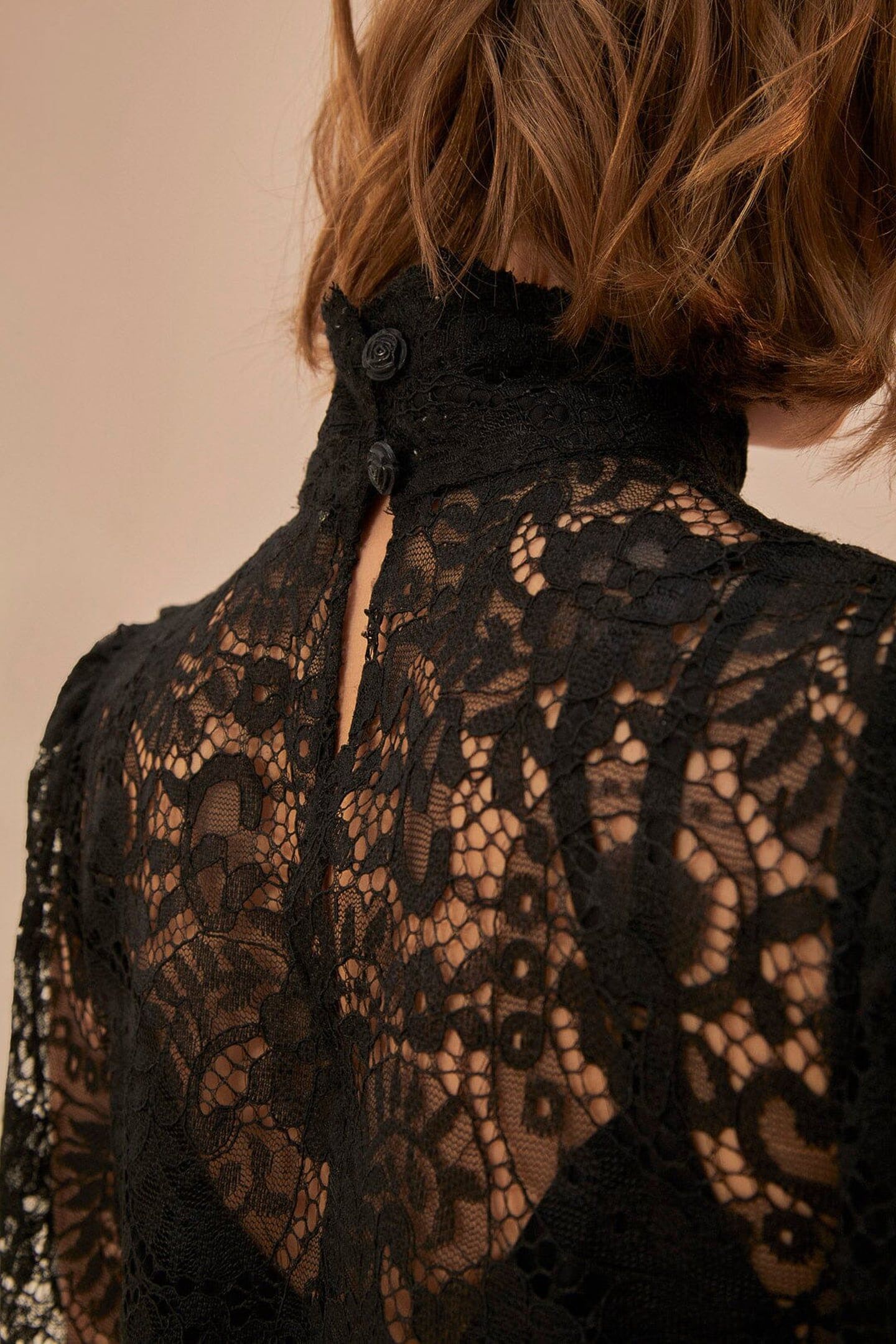 LACE BLACK MIDI DRESS 3