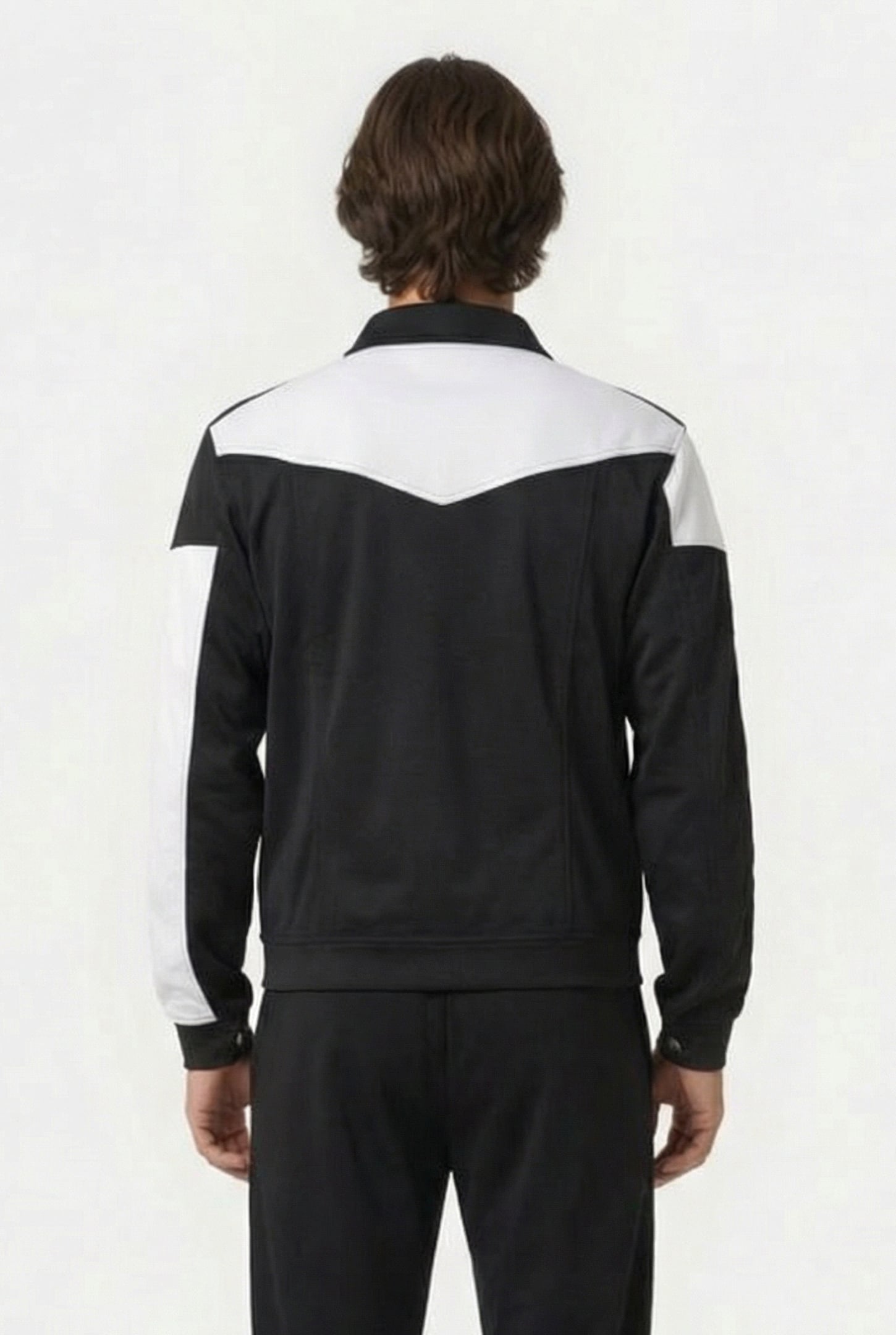 UNISEX DENIM JACKET BLACK WHITE 3