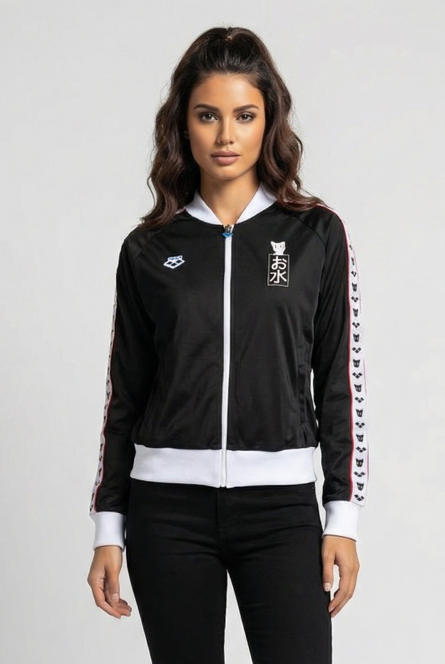W RELAX IV TEAM JACKET MIZU BLACK WHITE BLACK 1