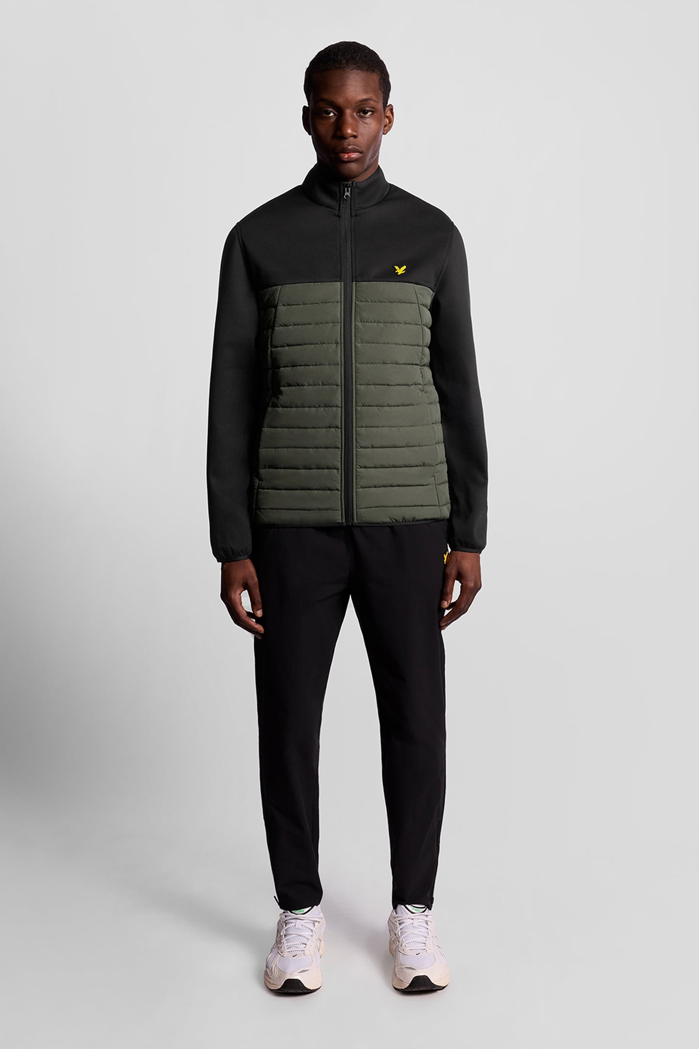 SPORTS FLEECE HYBRID JACKET JET BLACK/GRANITE 1