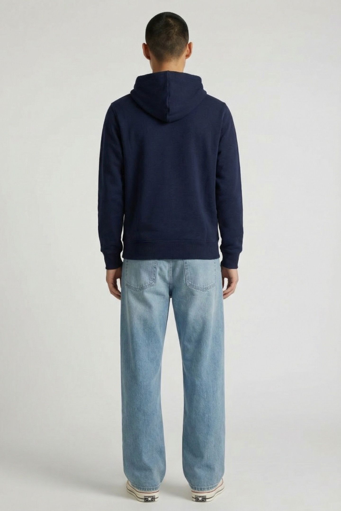 FLEECE HOODIE NAVY BLUE 2