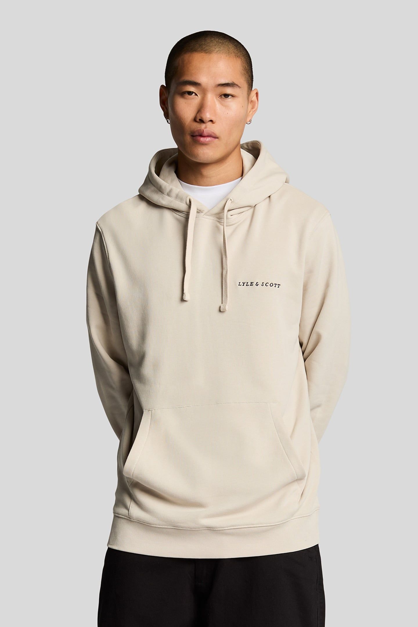 LOOPBACK EMBROIDERED HOODIE COVE/DARK NAVY 2