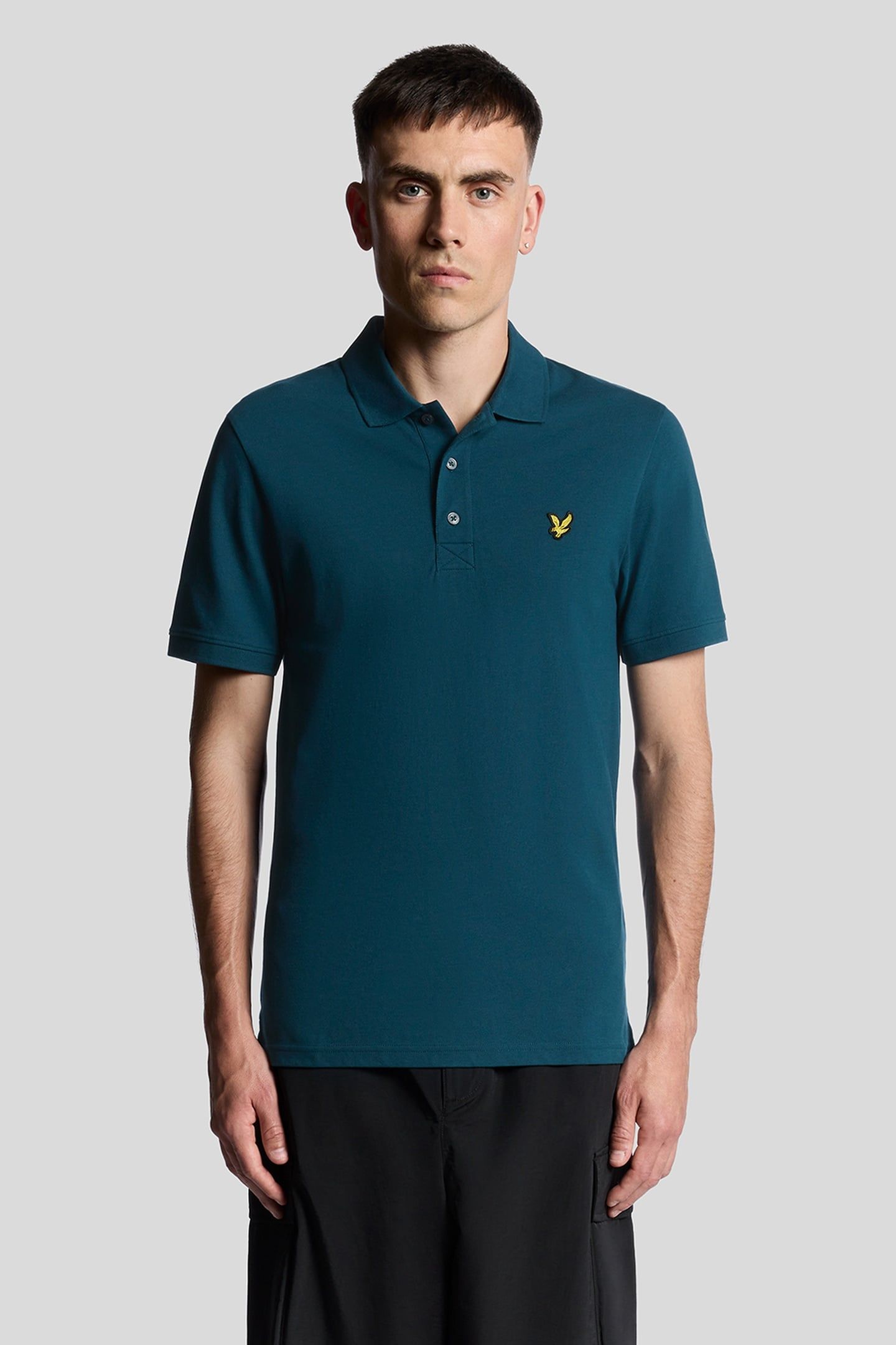 PLAIN POLO SHIRT RICH TEAL 1