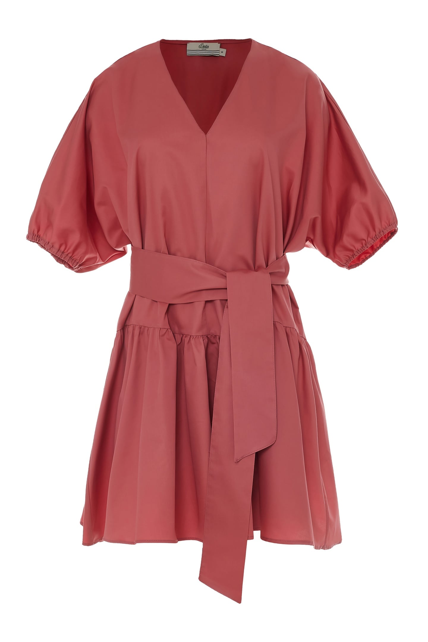 CALM SHORT DRESS POPLIN WITH BELT ROSEWINE 3