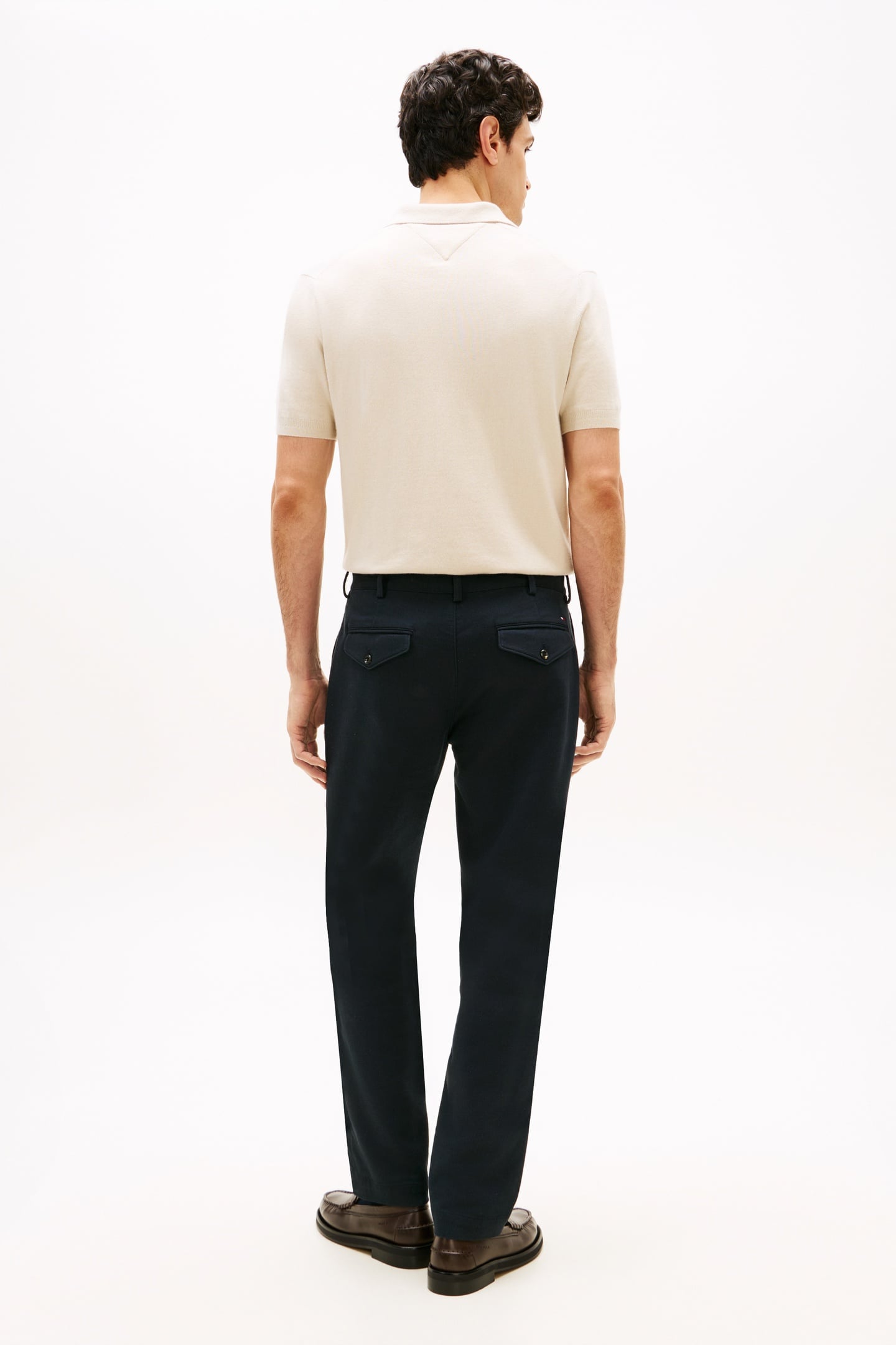 HARLEM TAPERED PLEATED TWILL TROUSERS DESERT SKY 3