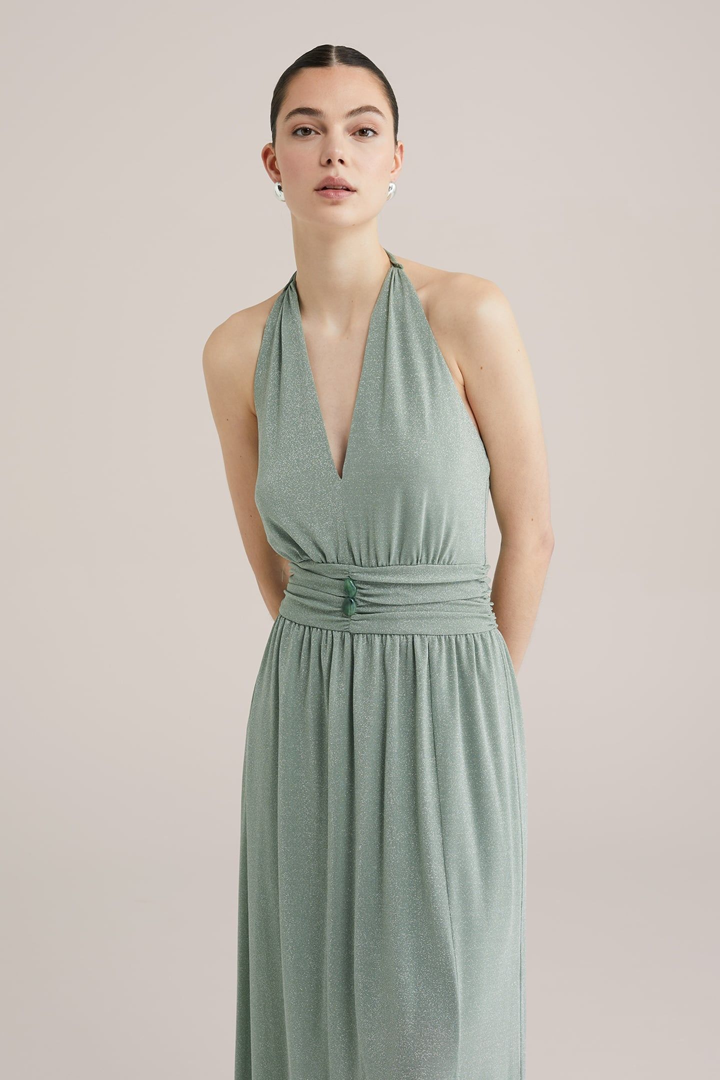 DRESS MAXI LENGTH LIGHT GREEN 8