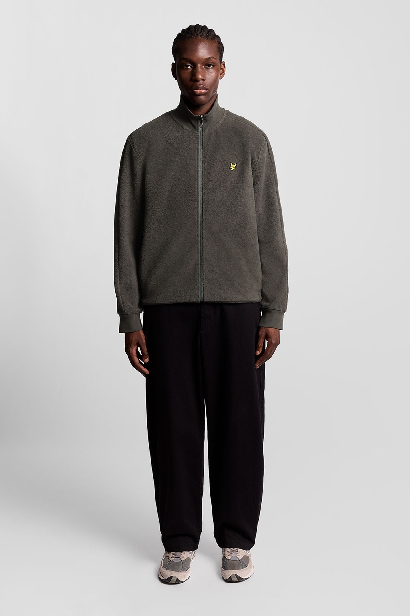 POLAR FLEECE TRACK JACKET CHARCOAL MARL 2