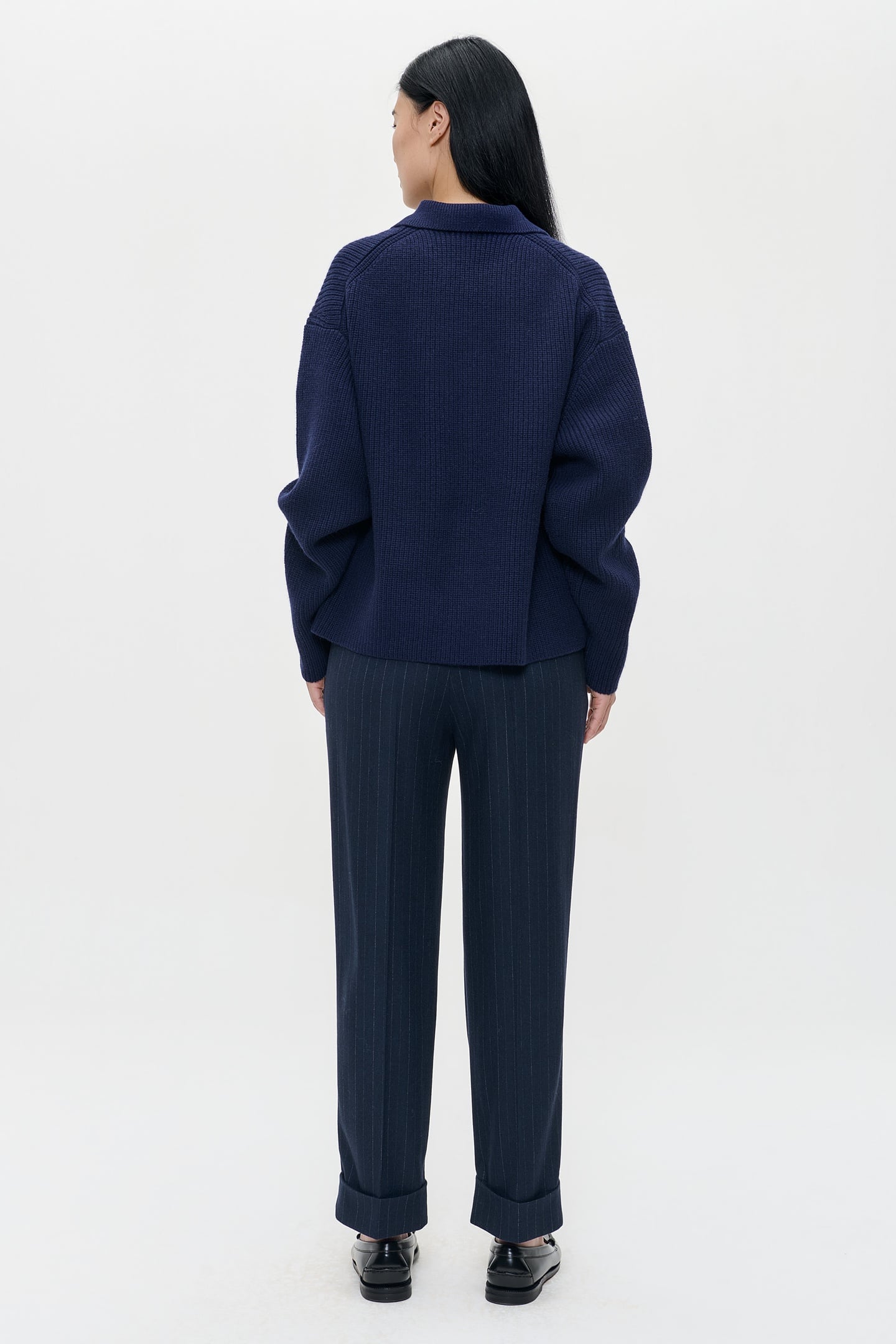 MERINO BOXY POLO DEEP BLUE 3