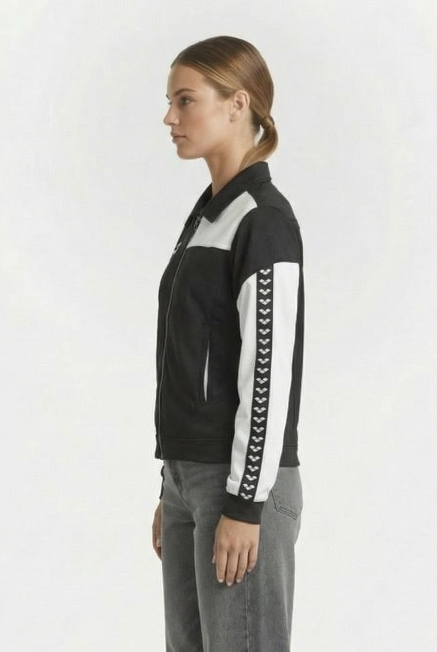 UNISEX DENIM JACKET BLACK WHITE 5