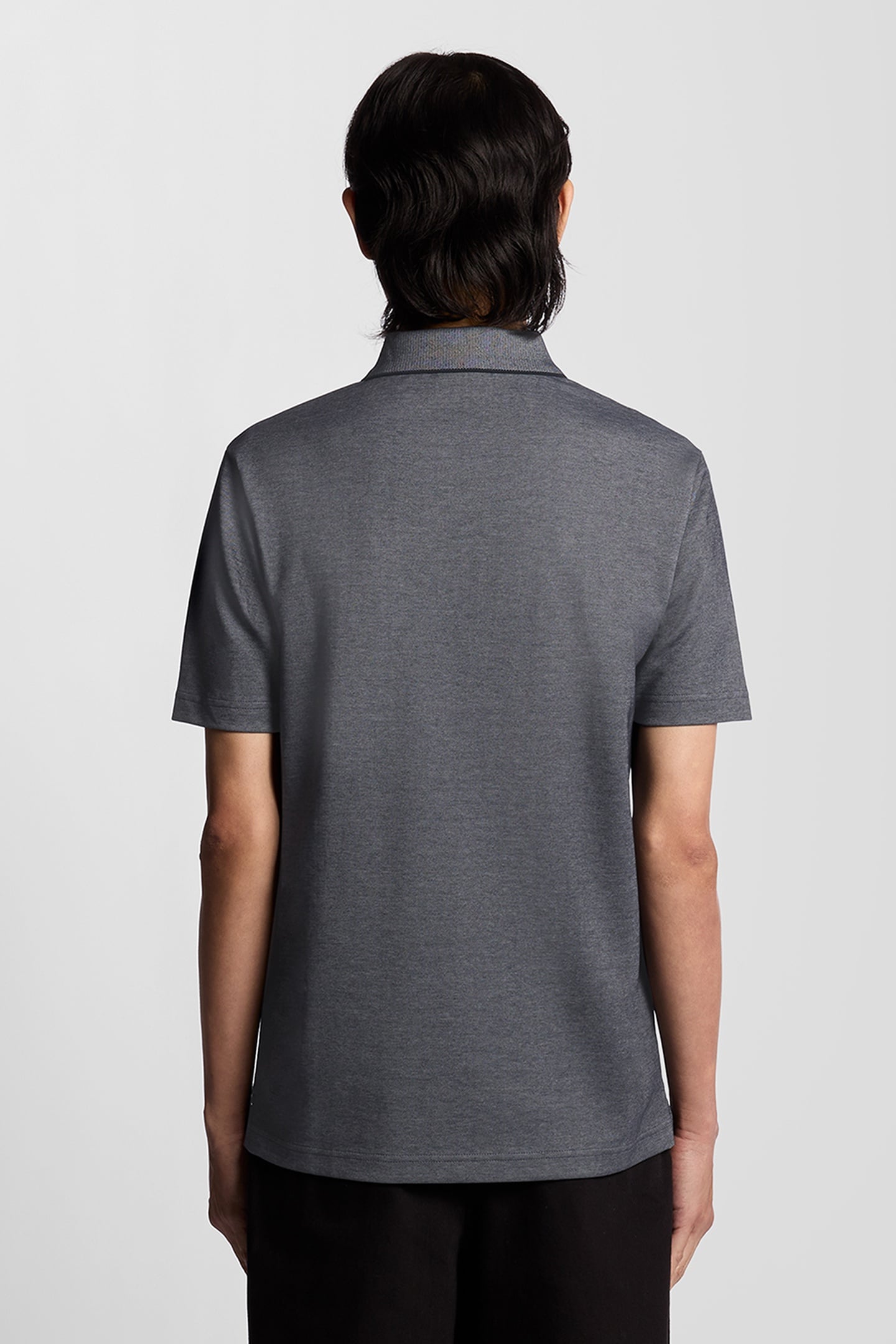 PIQUE INTERLOCK POLO SHIRT CHAMBRAY BLUE 2