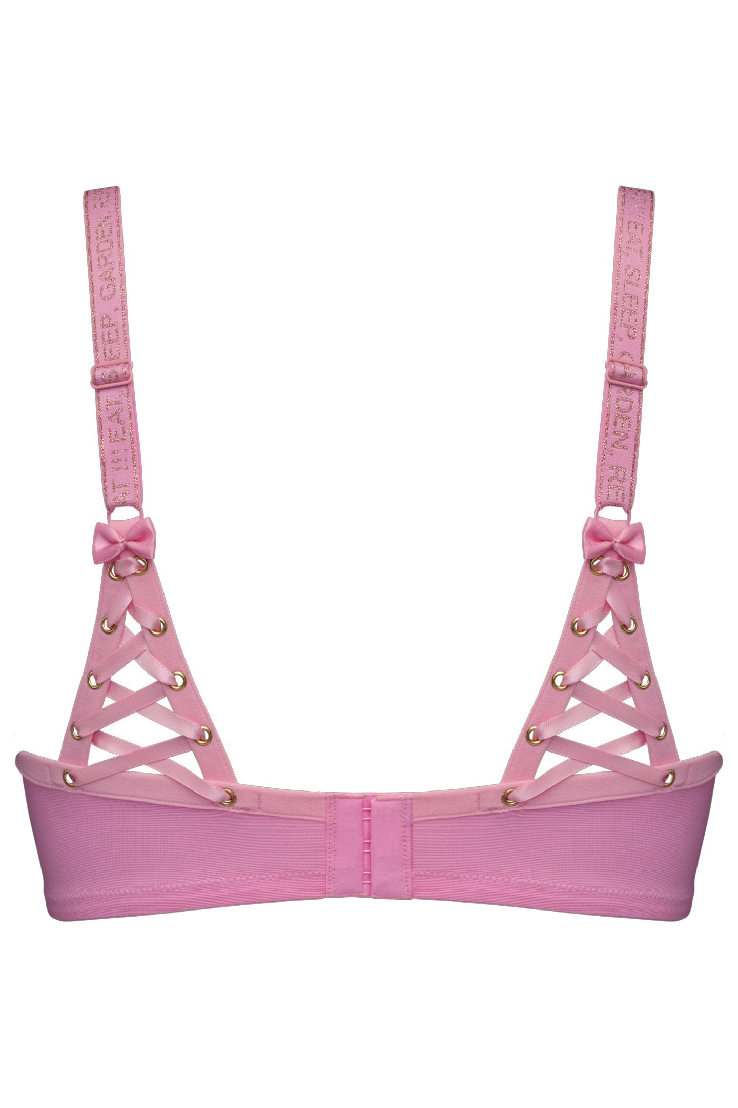 ROCOCO ROYAL PINK AND GOLD BALCONY BRA 3