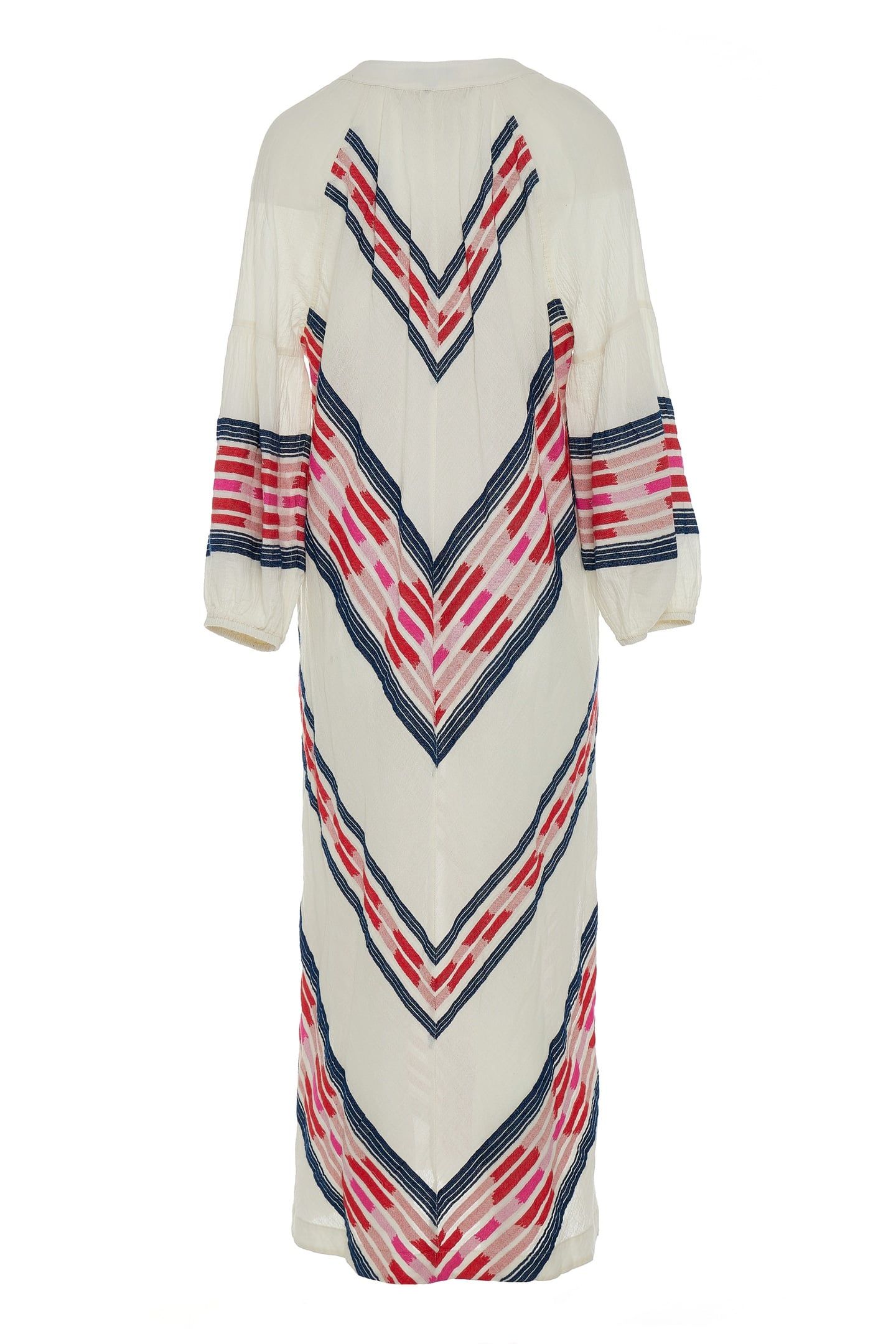 BELOVED LONG DRESS JACQUARD NAVY RED 6