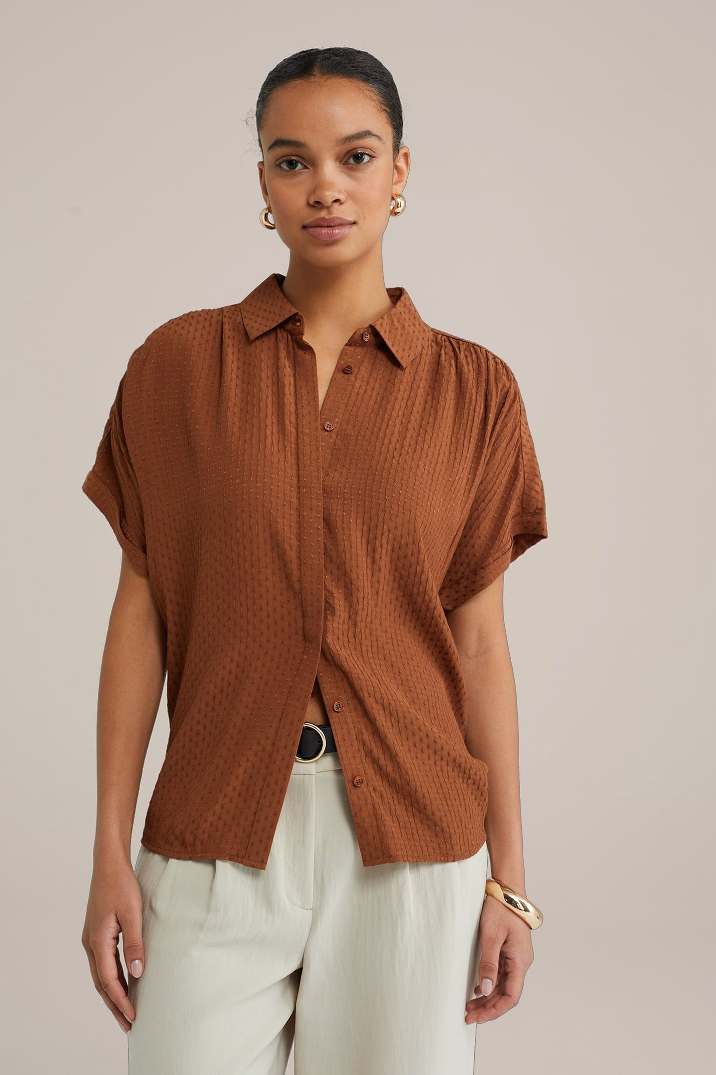 BLOUSE BROWN 1