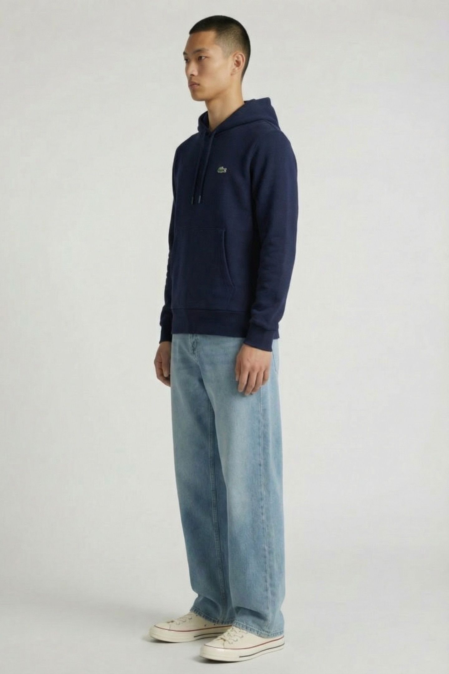 FLEECE HOODIE NAVY BLUE 3