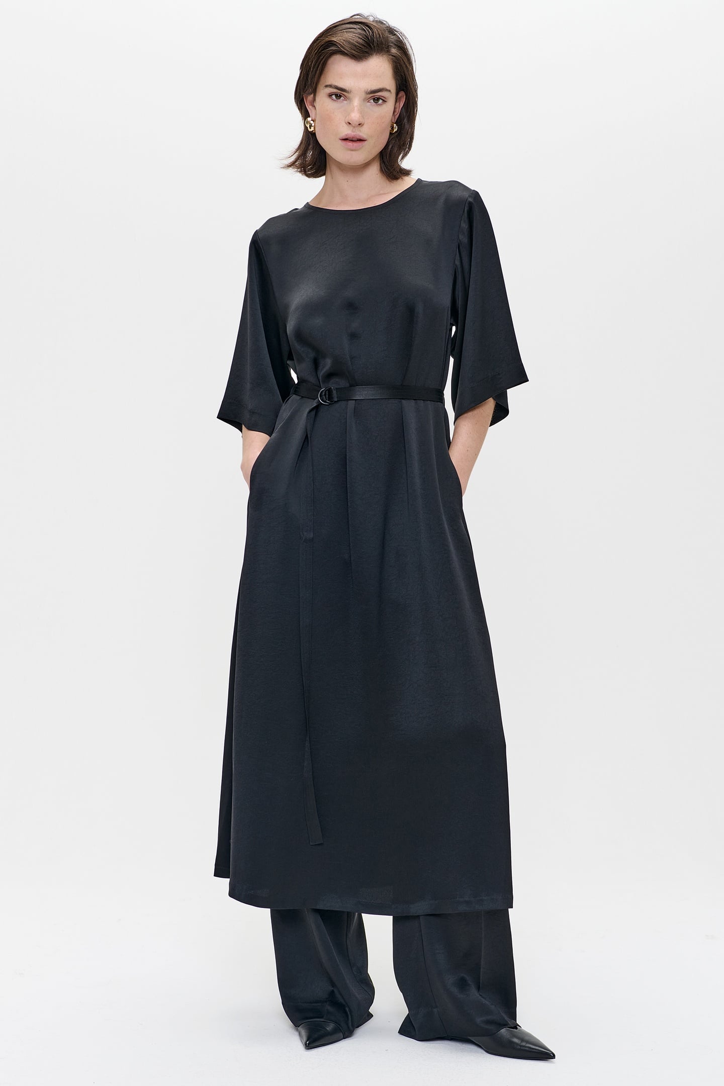 SATIN DRESS BLACK 4